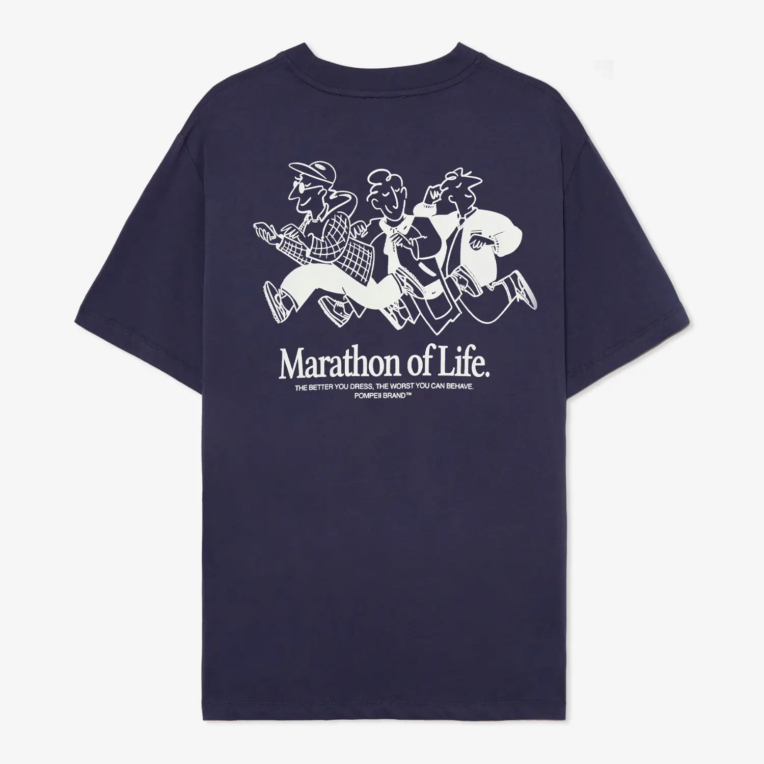 T-SHIRT MARATHON OF LIFE - BLEU POMPEII BRAND -  Klubb