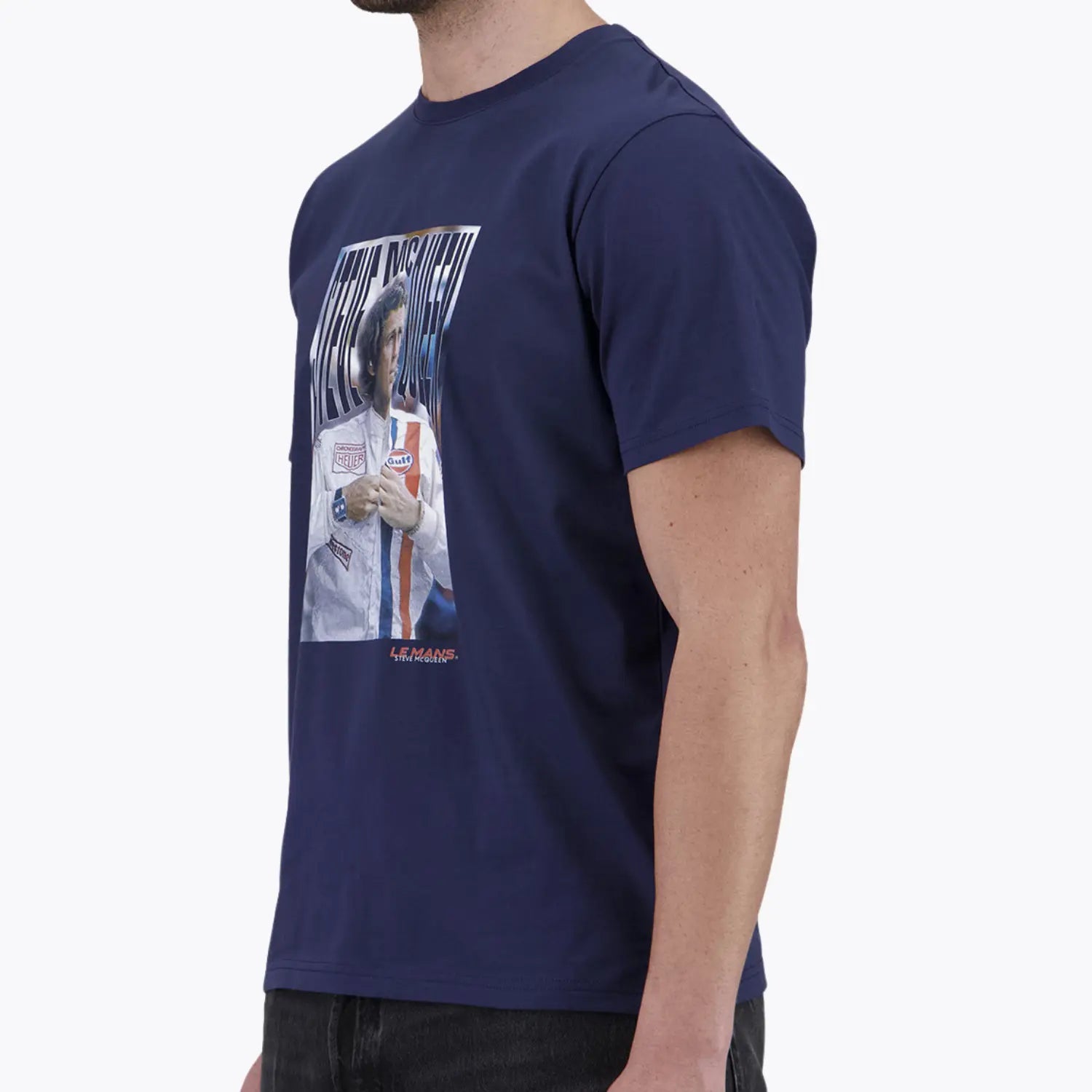 STEVE MCQUEEN LE MANS -  T-SHIRT NEW AFFICHE NAVY -  Klubb