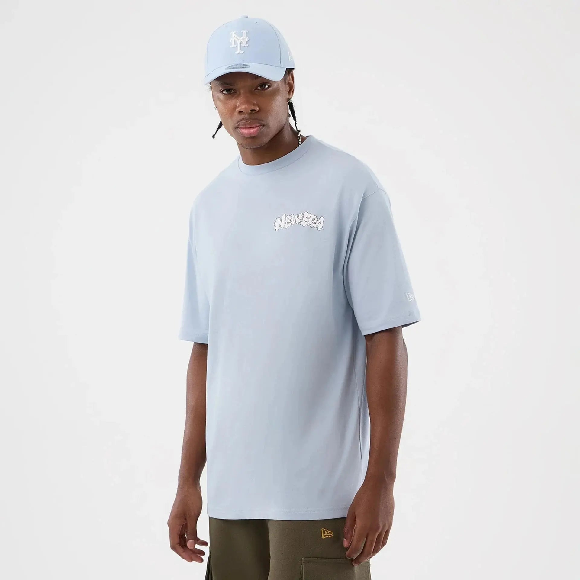T-shirt Oversize Block Party - Bleu Pastel