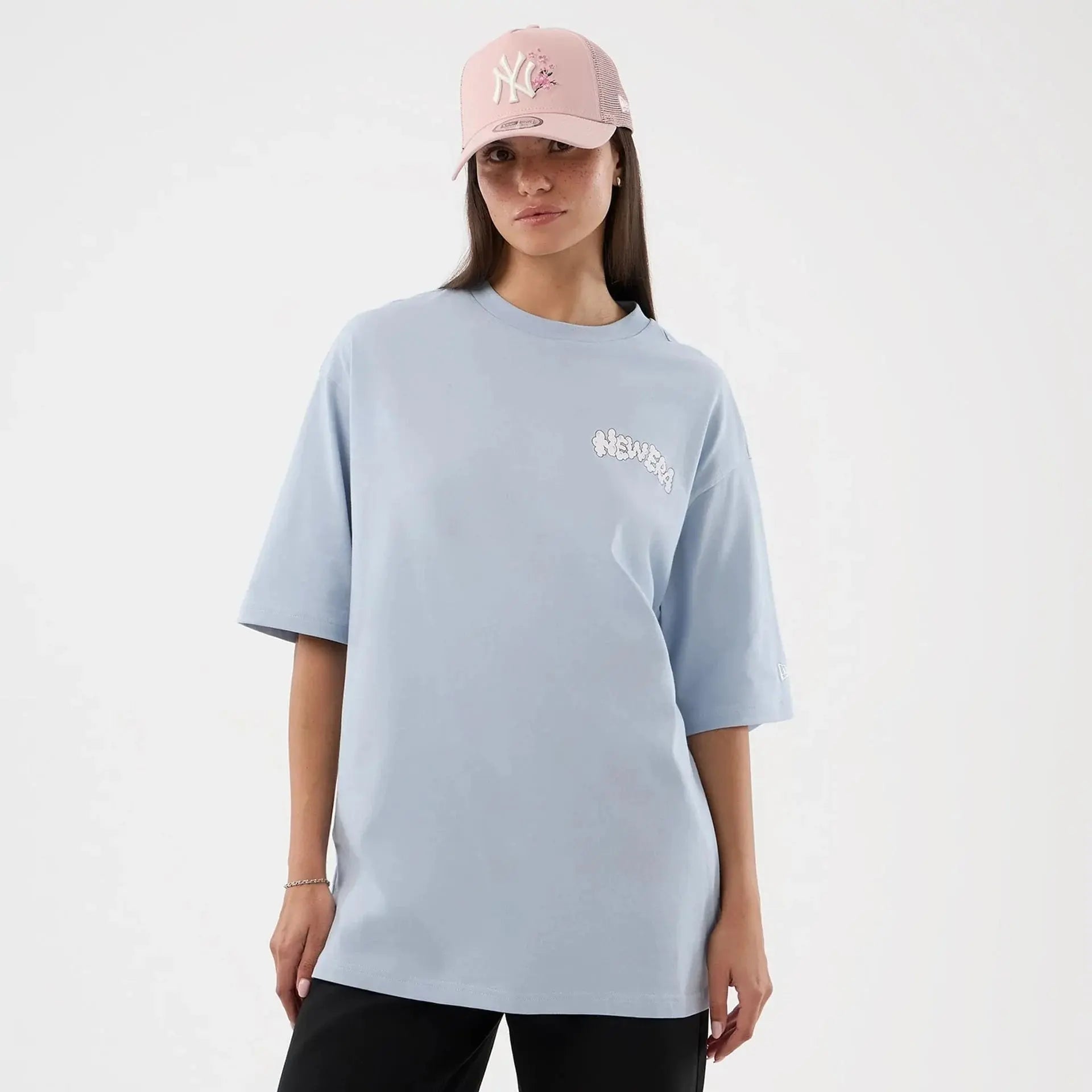 T-shirt Oversize Block Party - Bleu Pastel