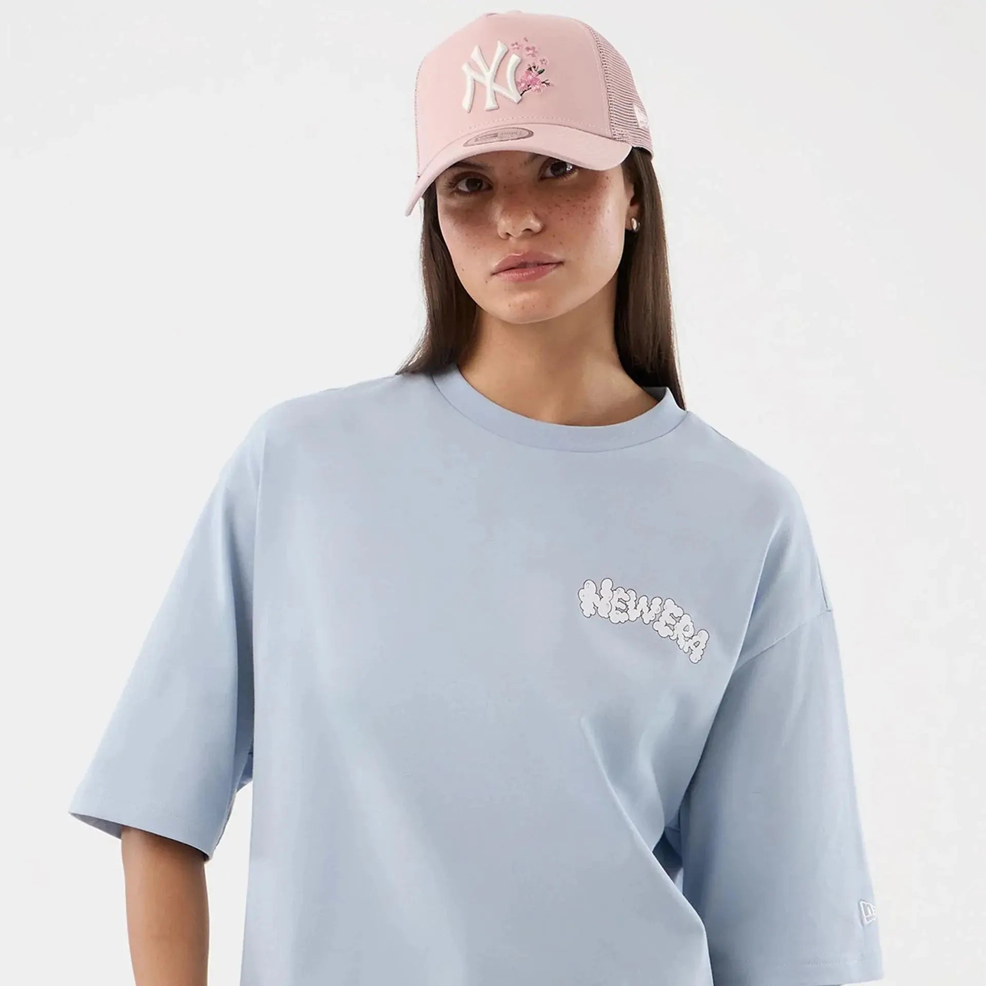 T-shirt Oversize Block Party - Bleu Pastel