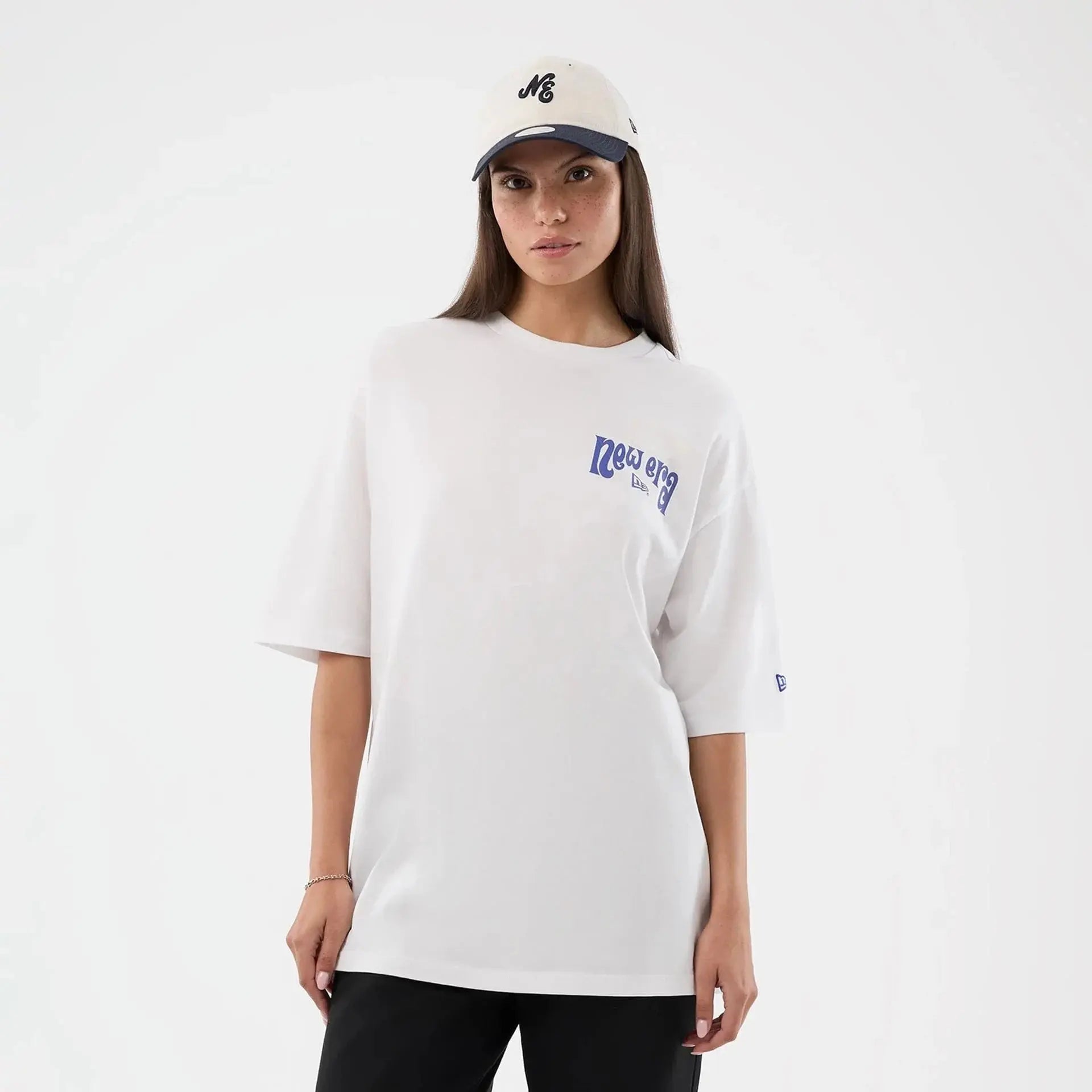 T-shirt Oversize Pizza - Blanc