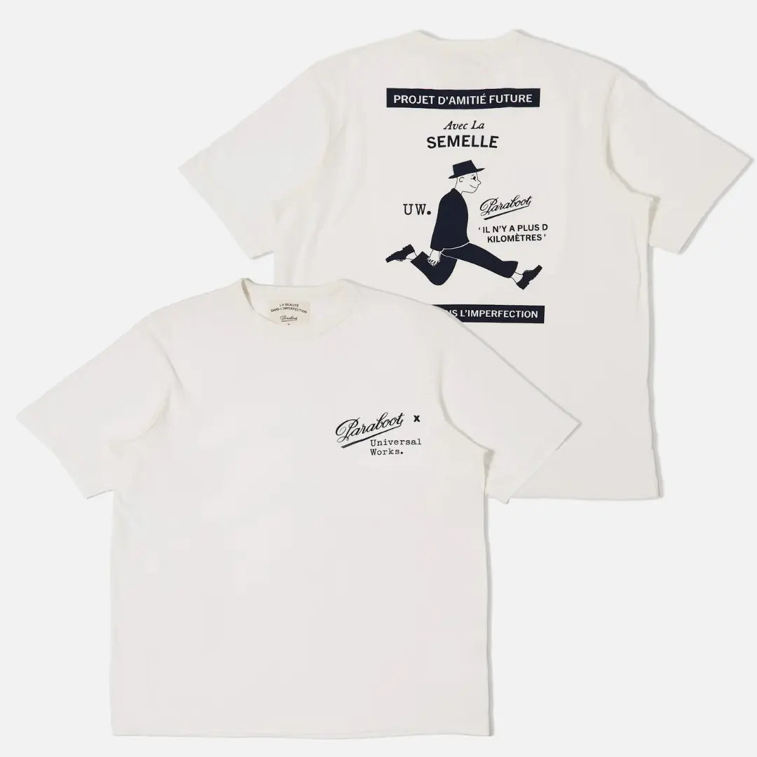 T-shirt Paraboot - Blanc - Universal Works - détail 2