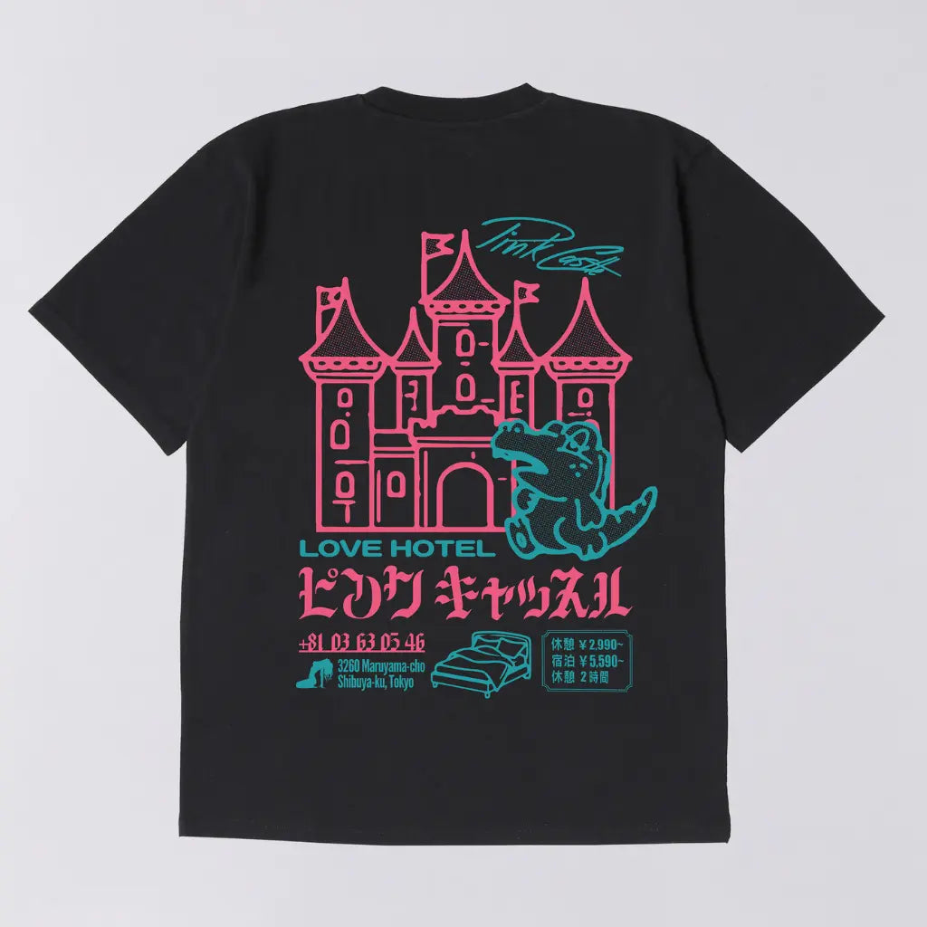 EDWIN -  T-SHIRT PINK CASTLE NOIR -  Klubb
