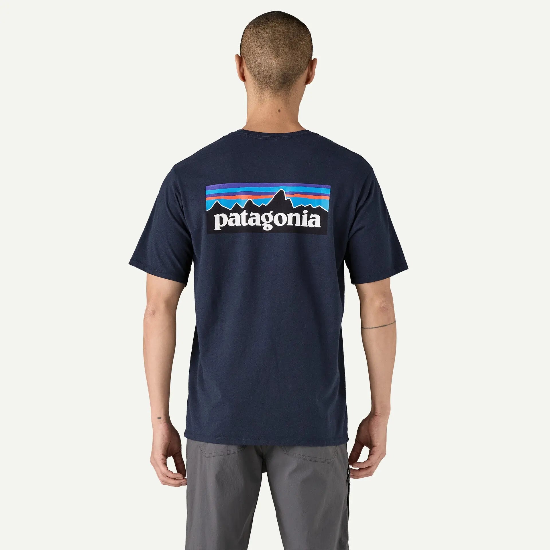 T-SHIRT RESPONSABILI-TEE P6 LOGO - BLEU PATAGONIA -  Klubb