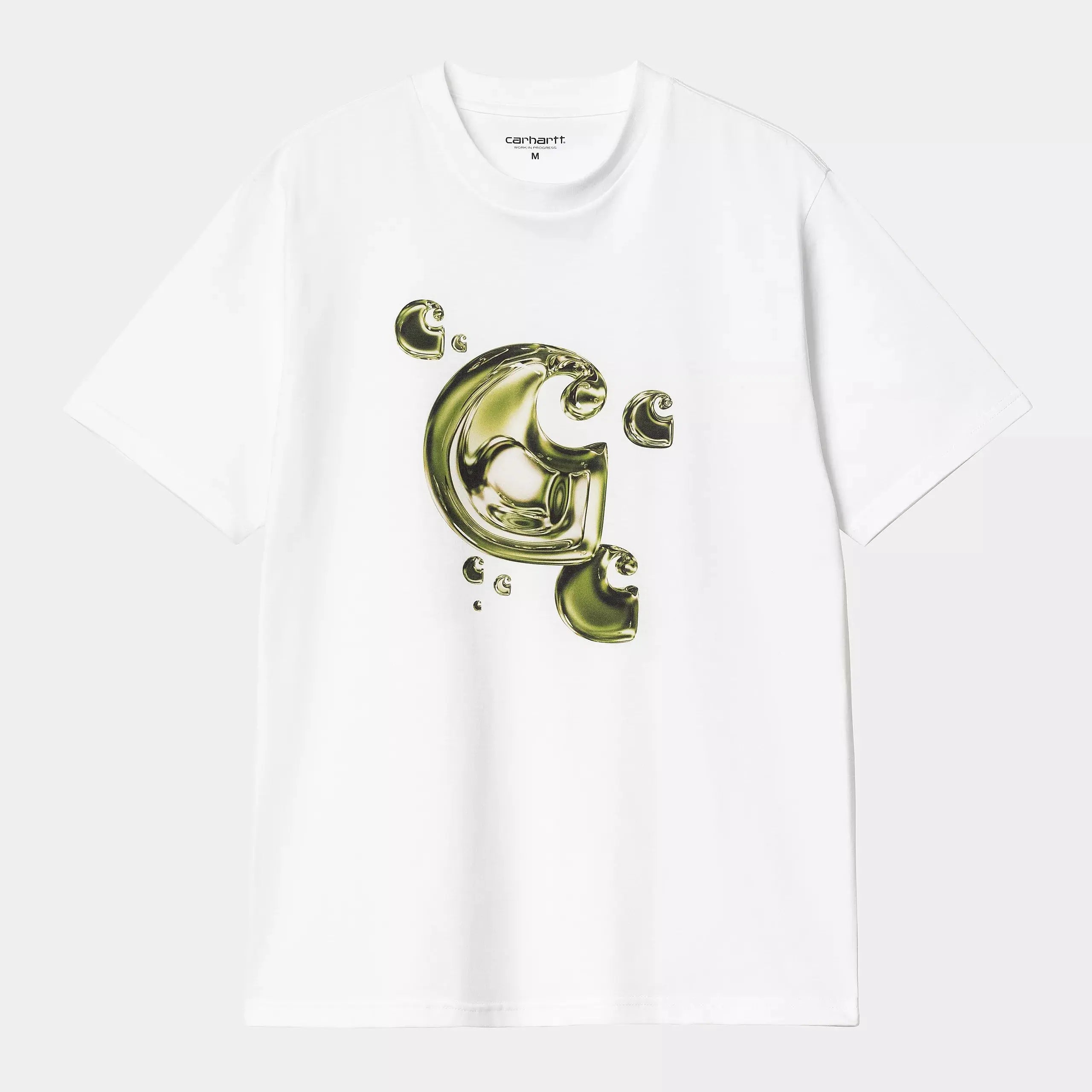 CARHARTT WIP -  T-SHIRT SOLAR CHROME LOGO BLANC -  Klubb