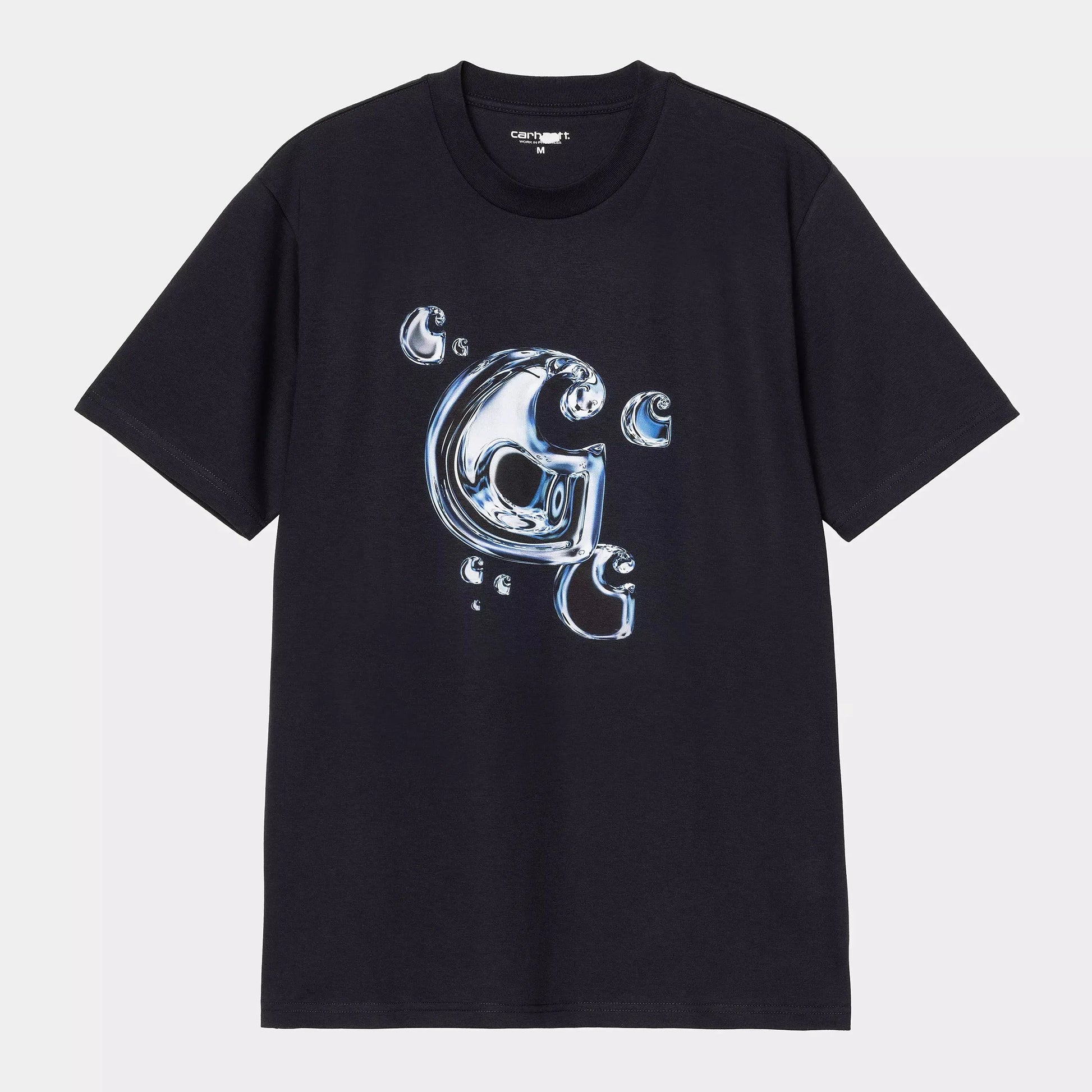 CARHARTT WIP -  T-SHIRT SOLAR CHROME LOGO NAVY -  Klubb