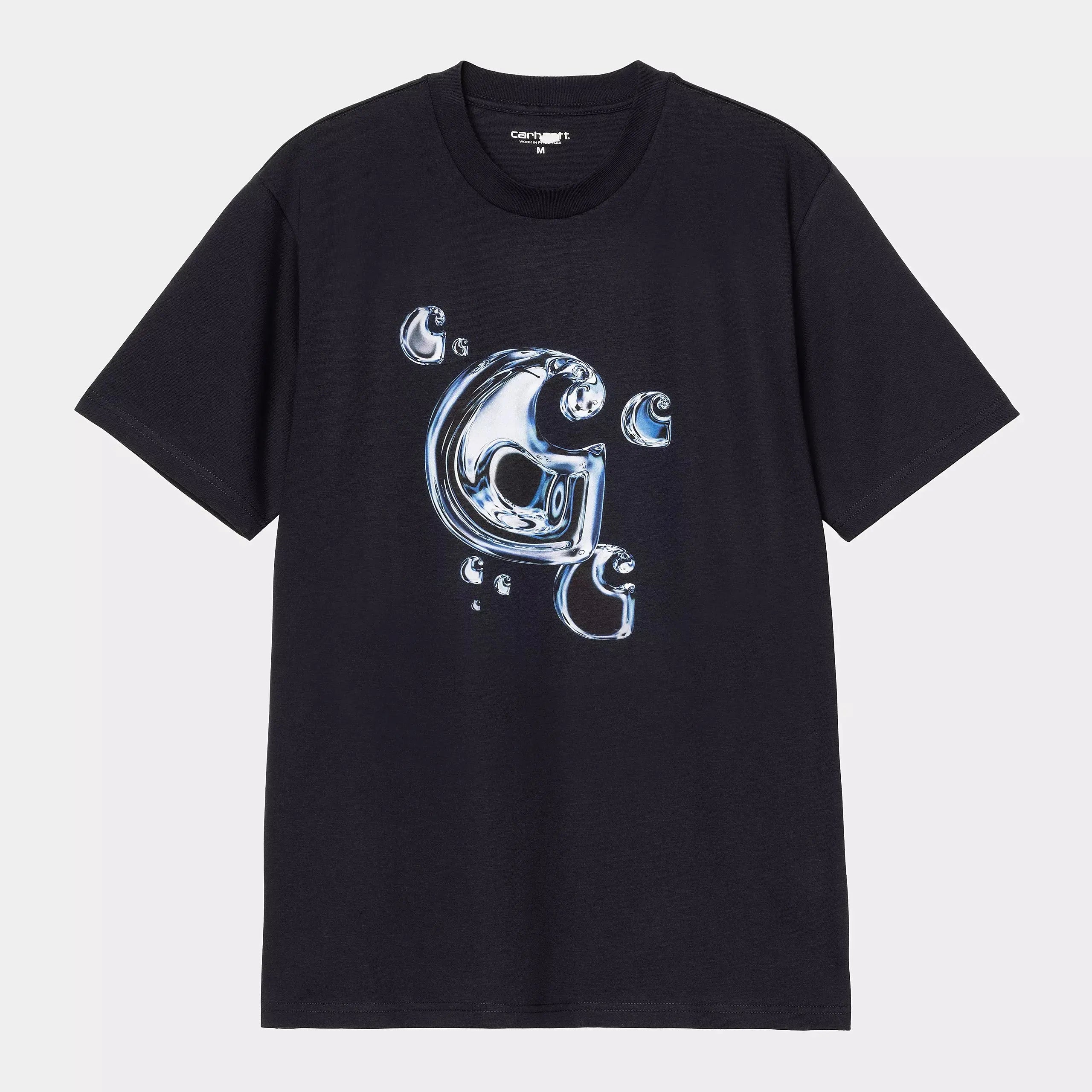 CARHARTT WIP -  T-SHIRT SOLAR CHROME LOGO NAVY -  Klubb