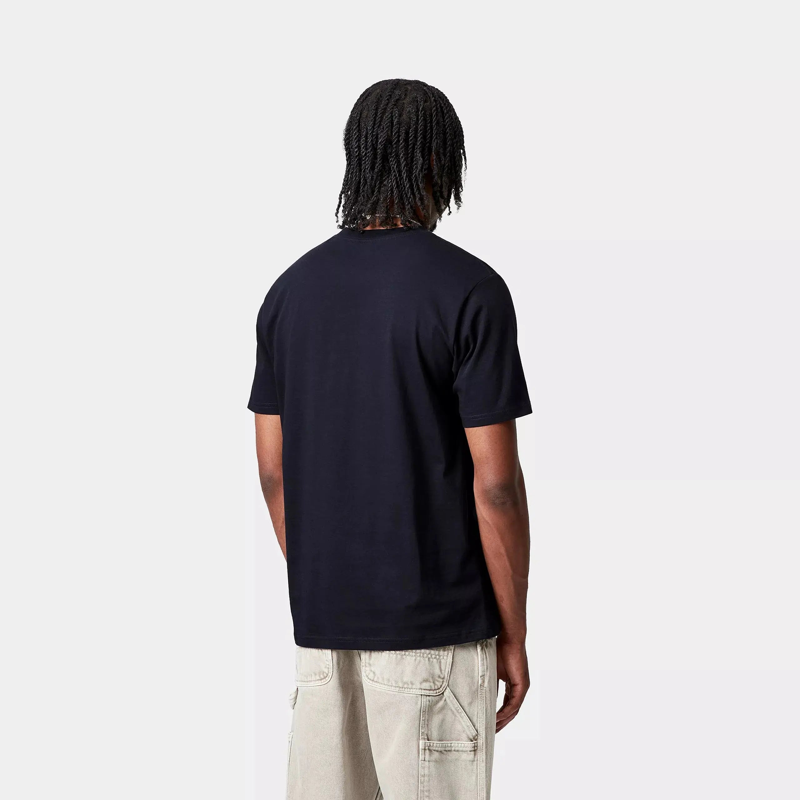 CARHARTT WIP -  T-SHIRT SOLAR CHROME SCRIPT NAVY -  Klubb
