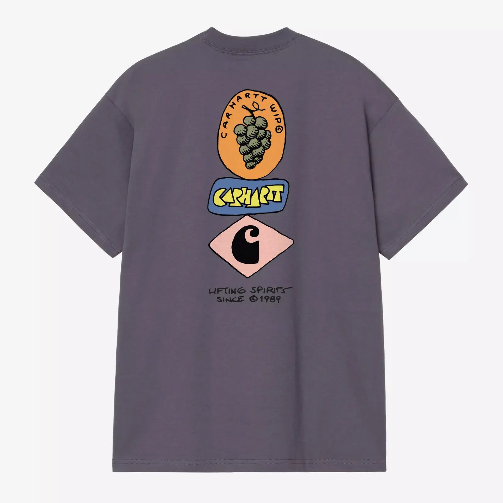 T-shirt Stacked Grapes Carhartt WIP Shady Purple - imprimé graphique dos