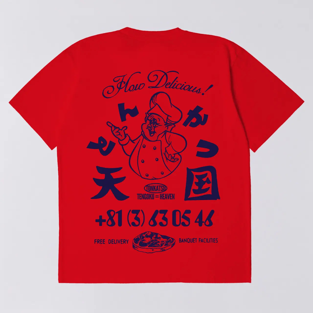 EDWIN -  T-SHIRT TONKATSU ROUGE -  Klubb