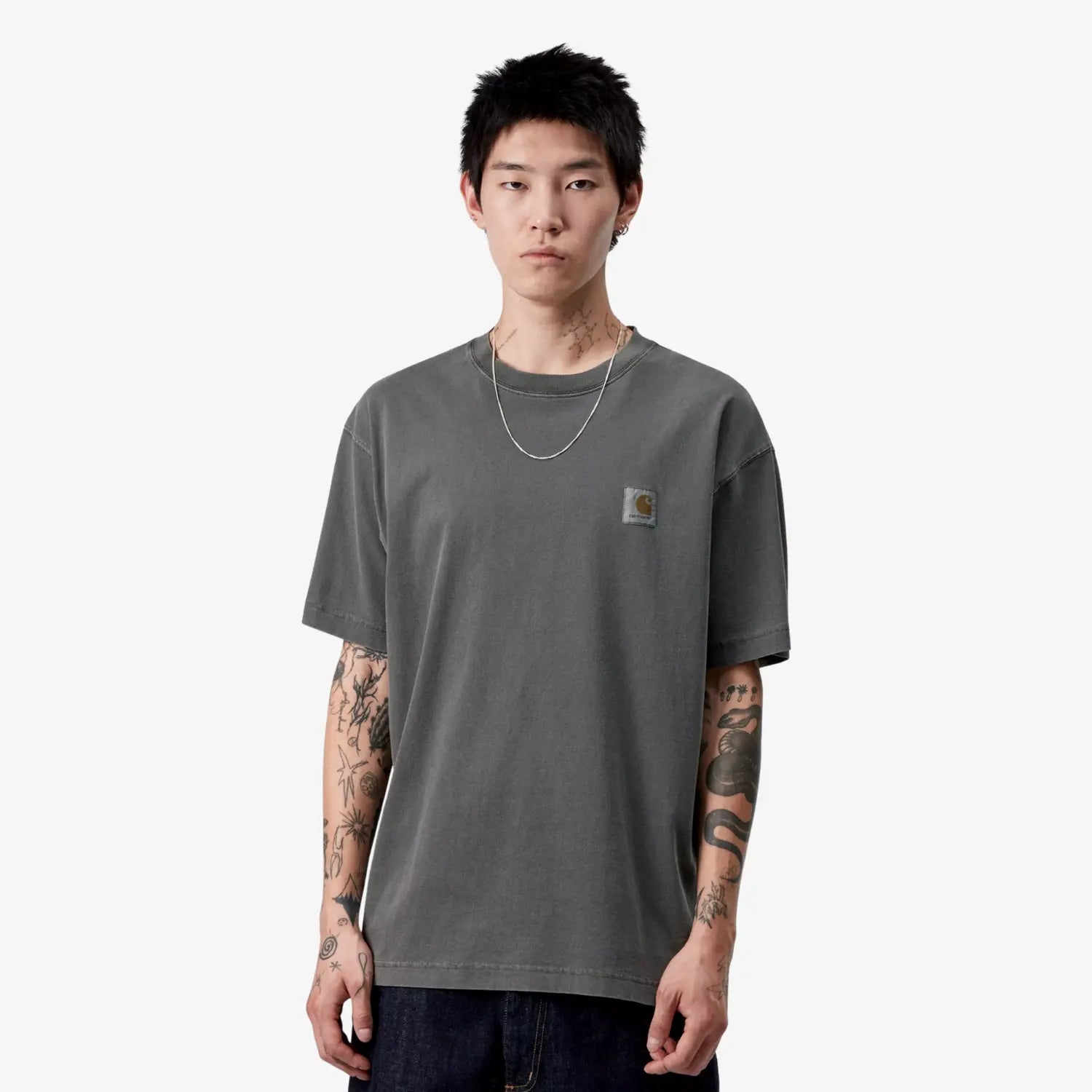 CARHARTT WIP -  T-SHIRT VISTA BLACK GARMENT DYED -  Klubb