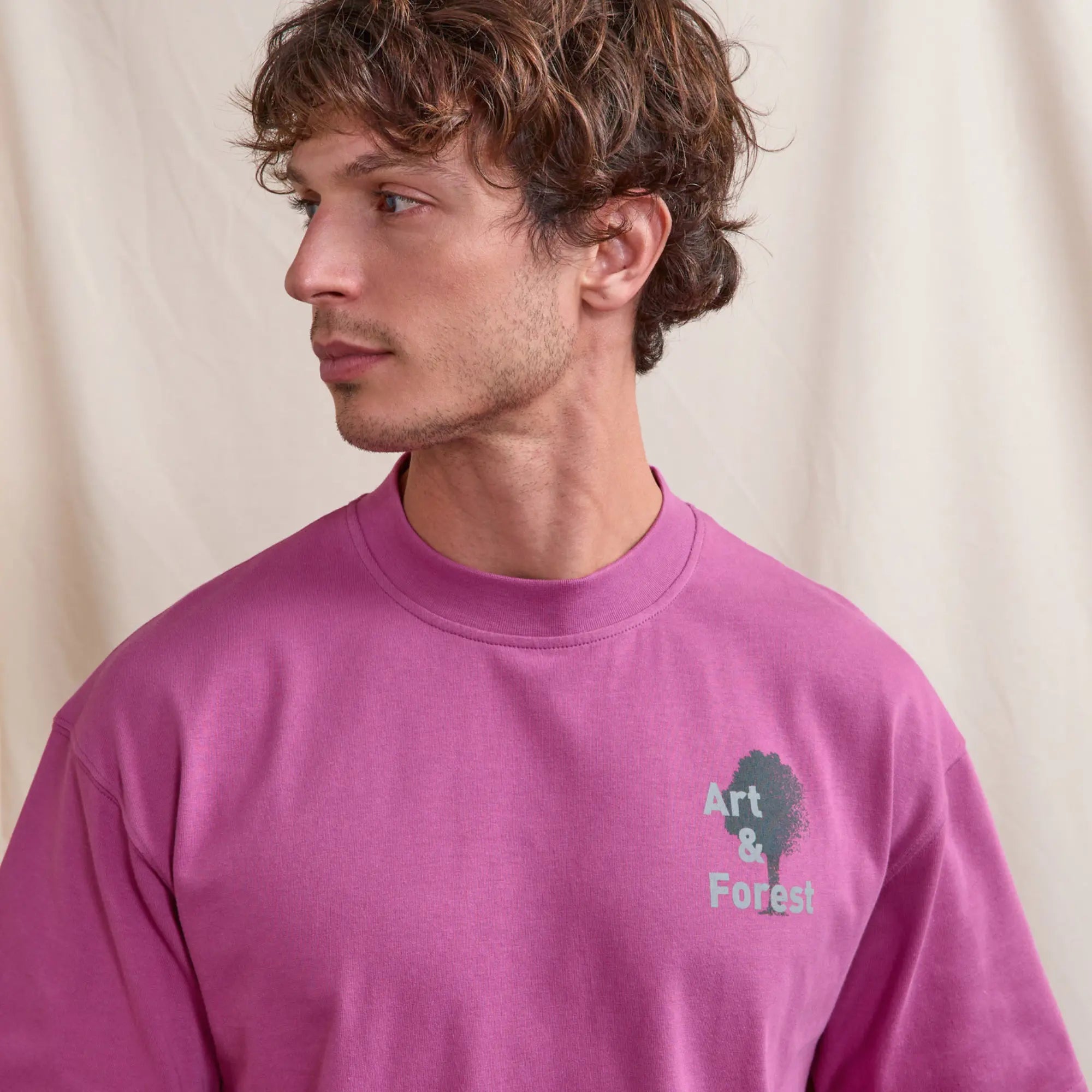 T-SHIRT YELLOW STONE FOREST FUSHIA