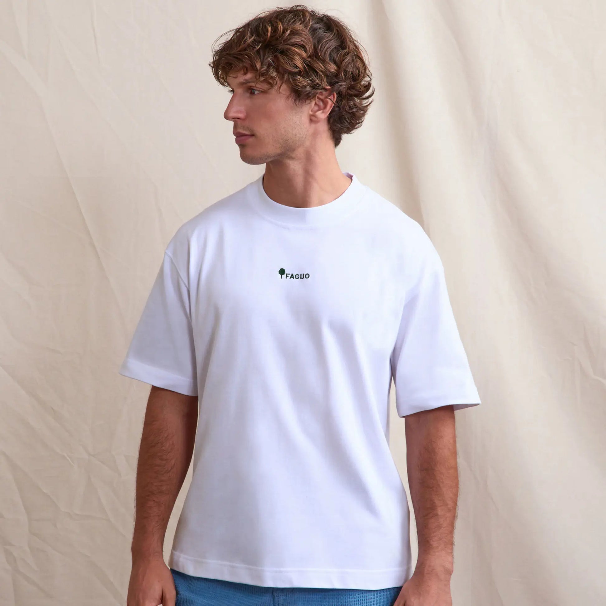 T-shirt Oversize Yellowstone Blanc - Faguo - détail 2