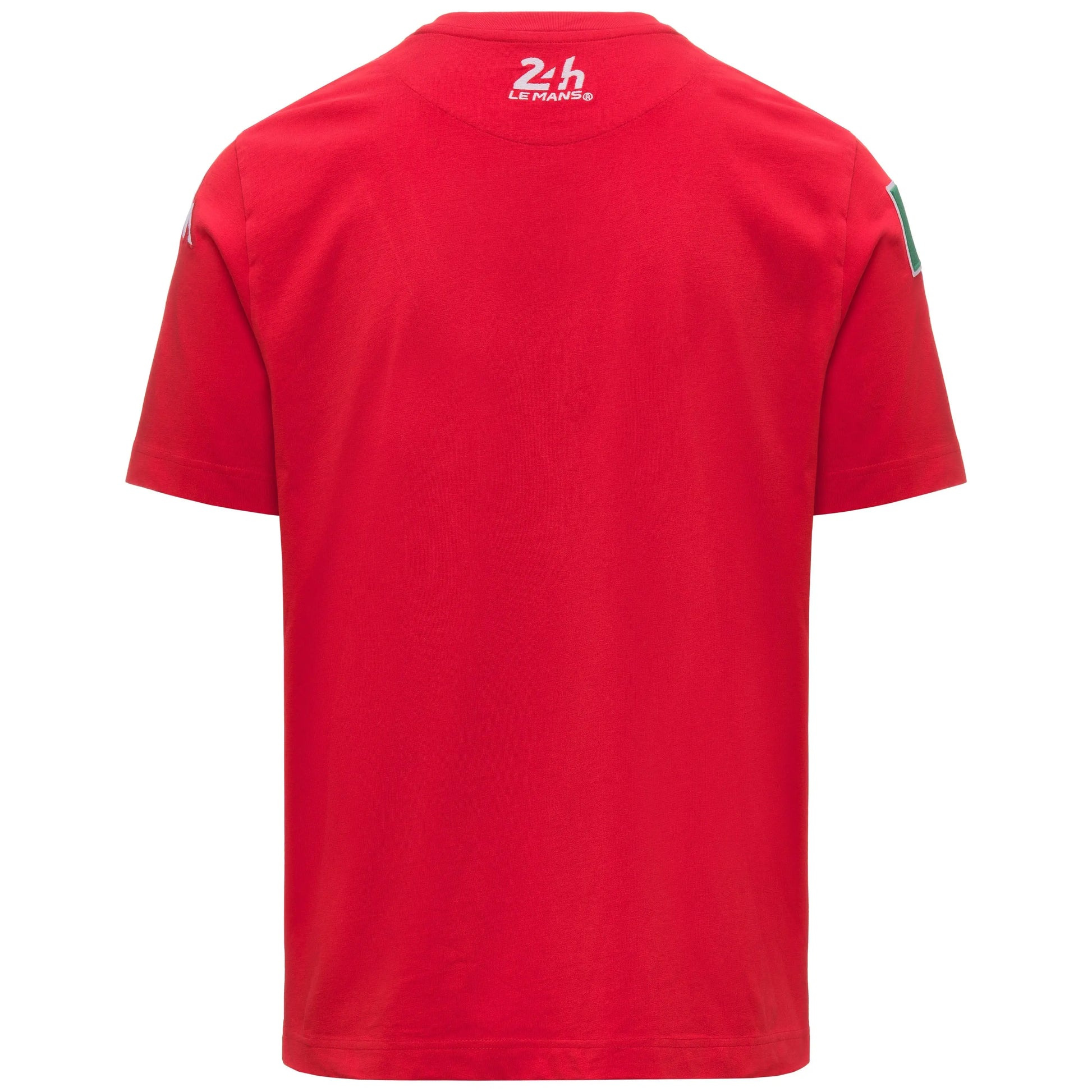 T-shirt Kappa Eroi 24H Le Mans rouge — détail logos contrastés