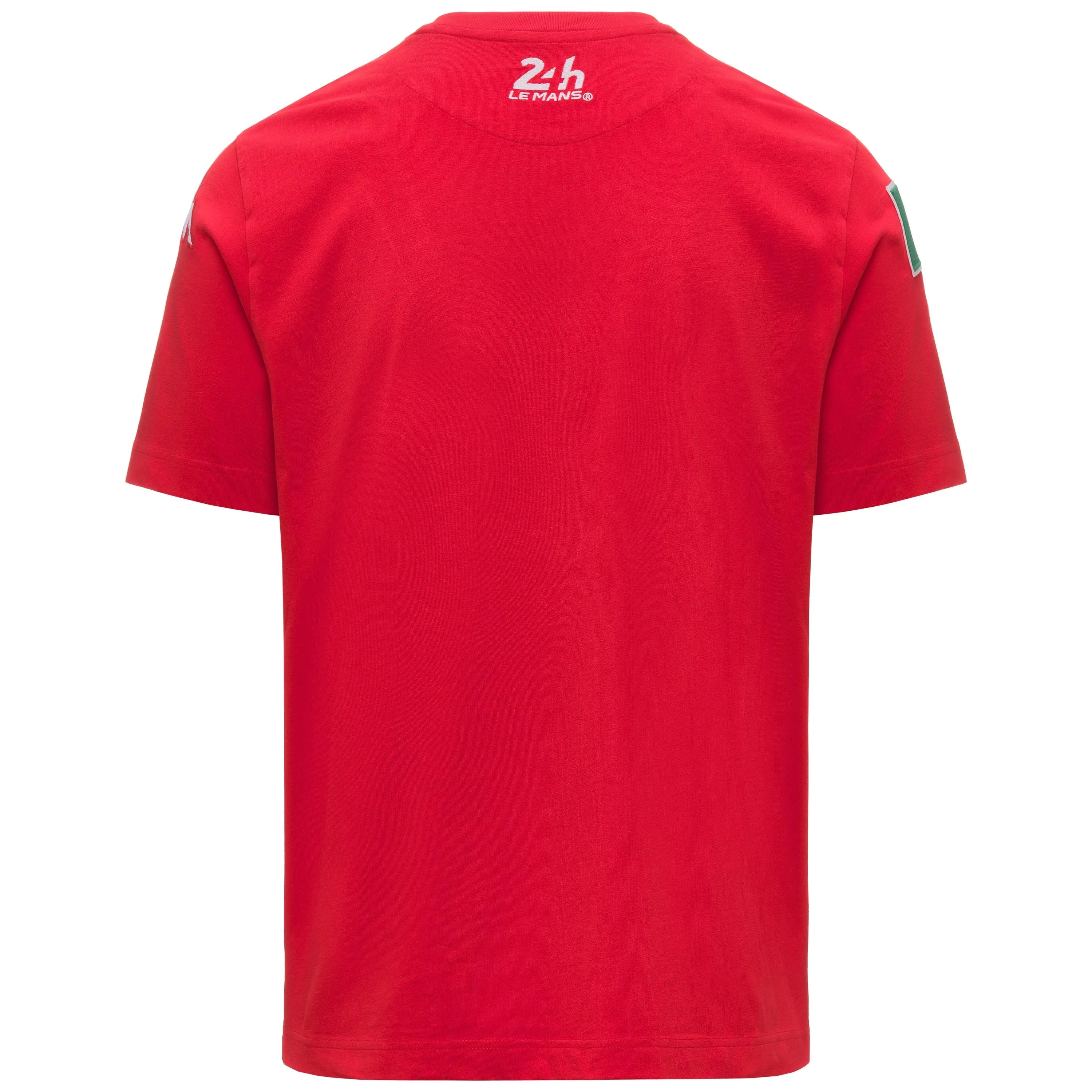 T-shirt Kappa Eroi 24H Le Mans rouge — détail logos contrastés