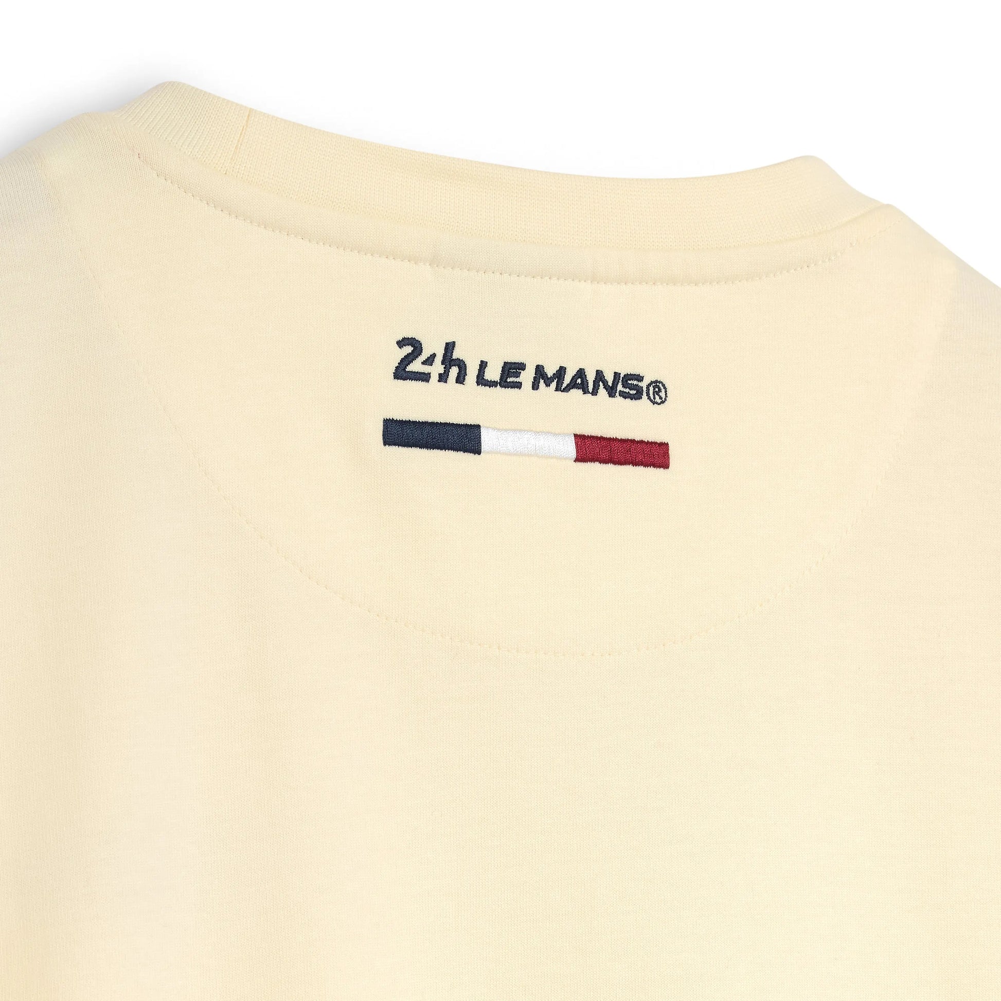 T-shirt Kappa Massa 24H Le Mans beige — détail logos contrastés