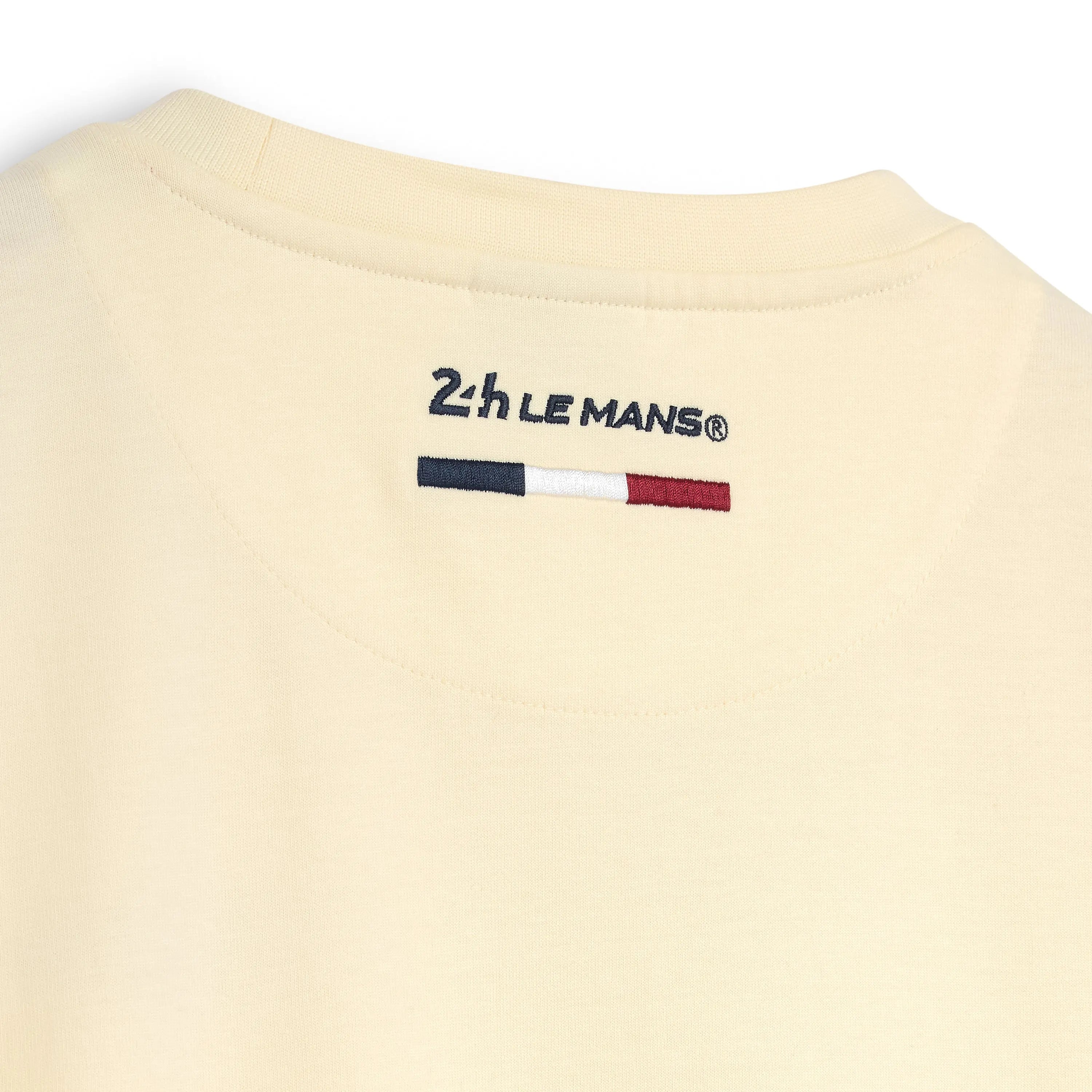 T-shirt Kappa Massa 24H Le Mans beige — détail logos contrastés
