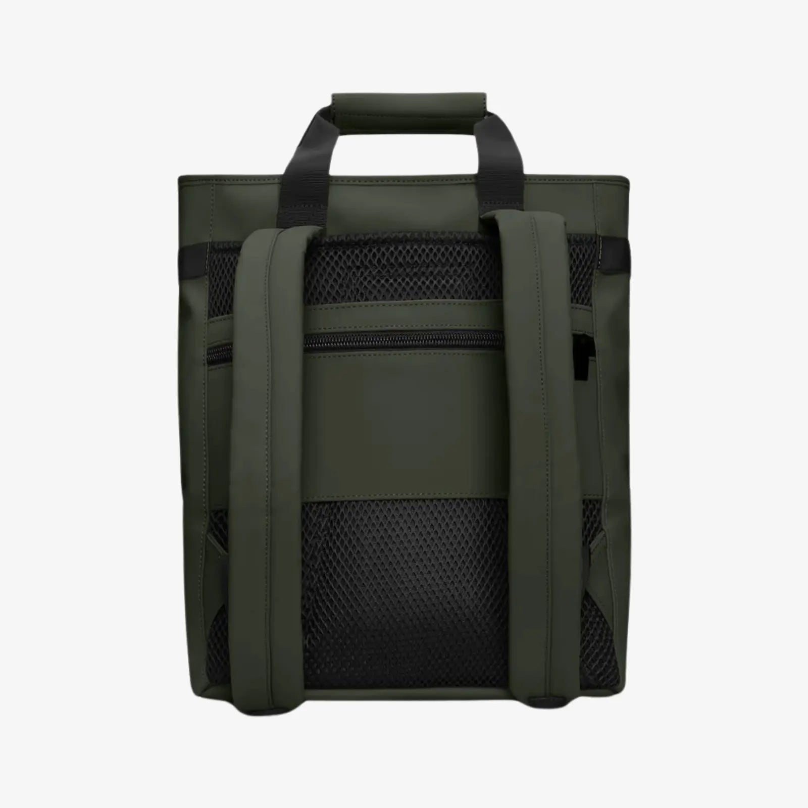 Texel Tote Backpack Green Rains détail compartiment - Klubb Le Mans