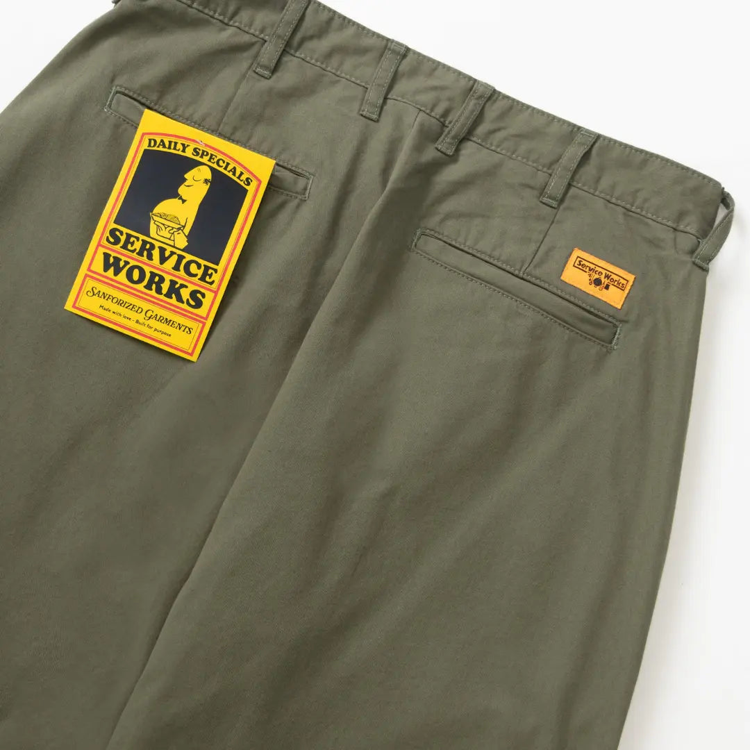 Twill Part Timer Pant - Olive - Service Works - détail 4