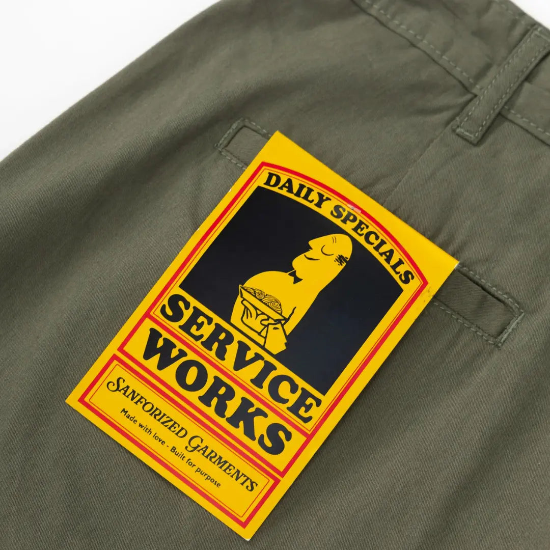 Twill Part Timer Pant - Olive - Service Works - détail 5
