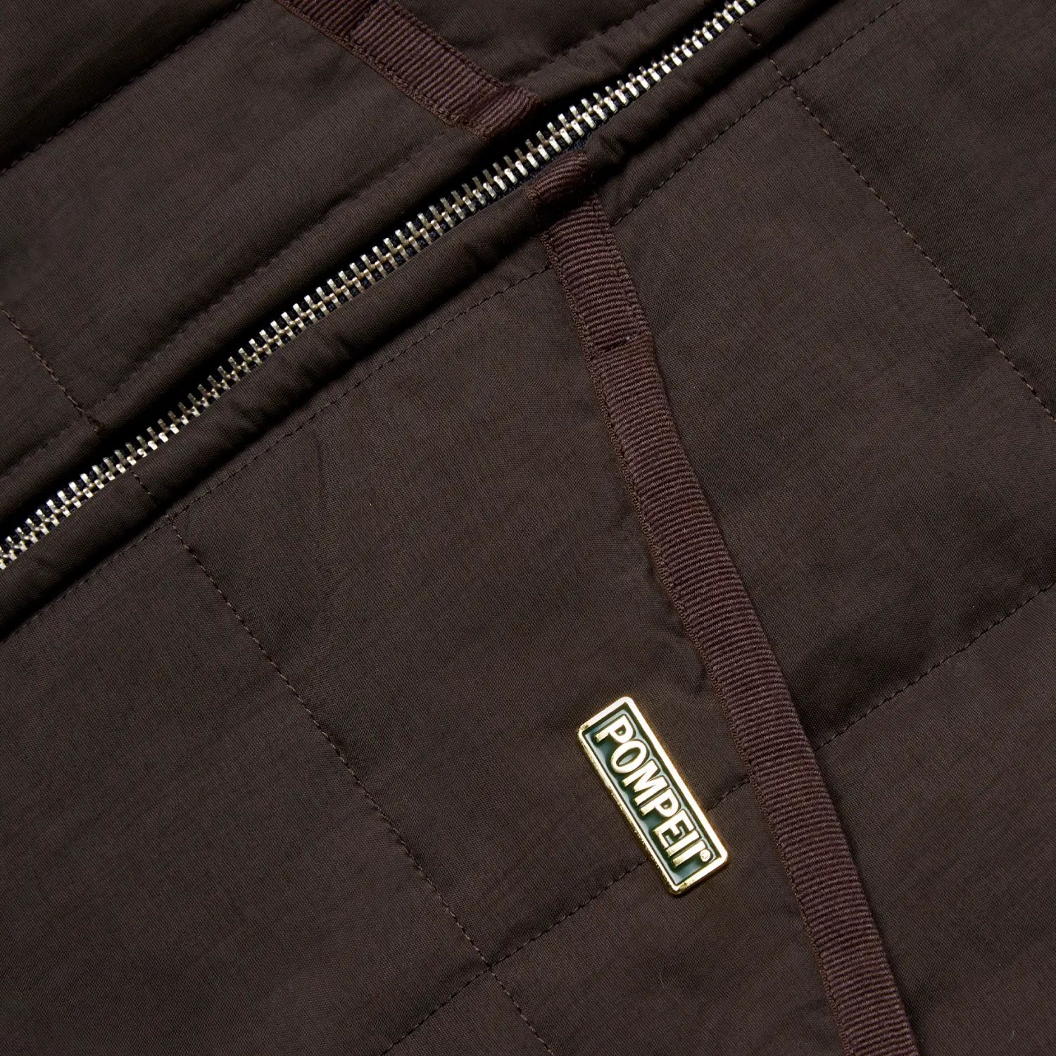 VESTE BOMBARDIER MATELASSÉE - COFFEE POMPEII BRAND -  Klubb