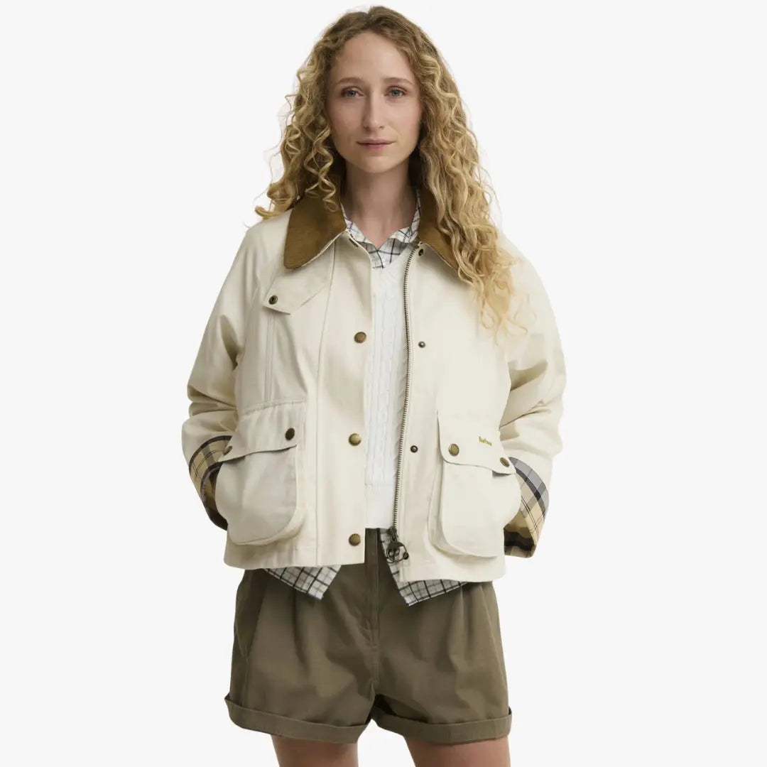 Veste Casual Beadnell Casual Cropped - Light Pearl Beige - Barbour - détail 2