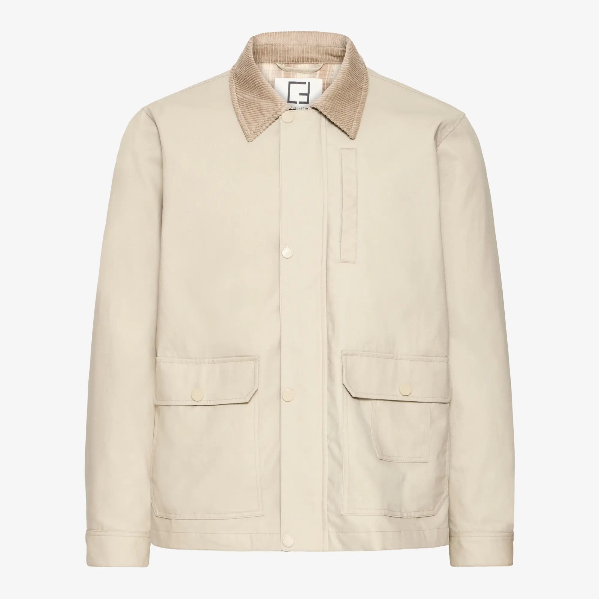 VESTE COTON CIRÉ BEIGE