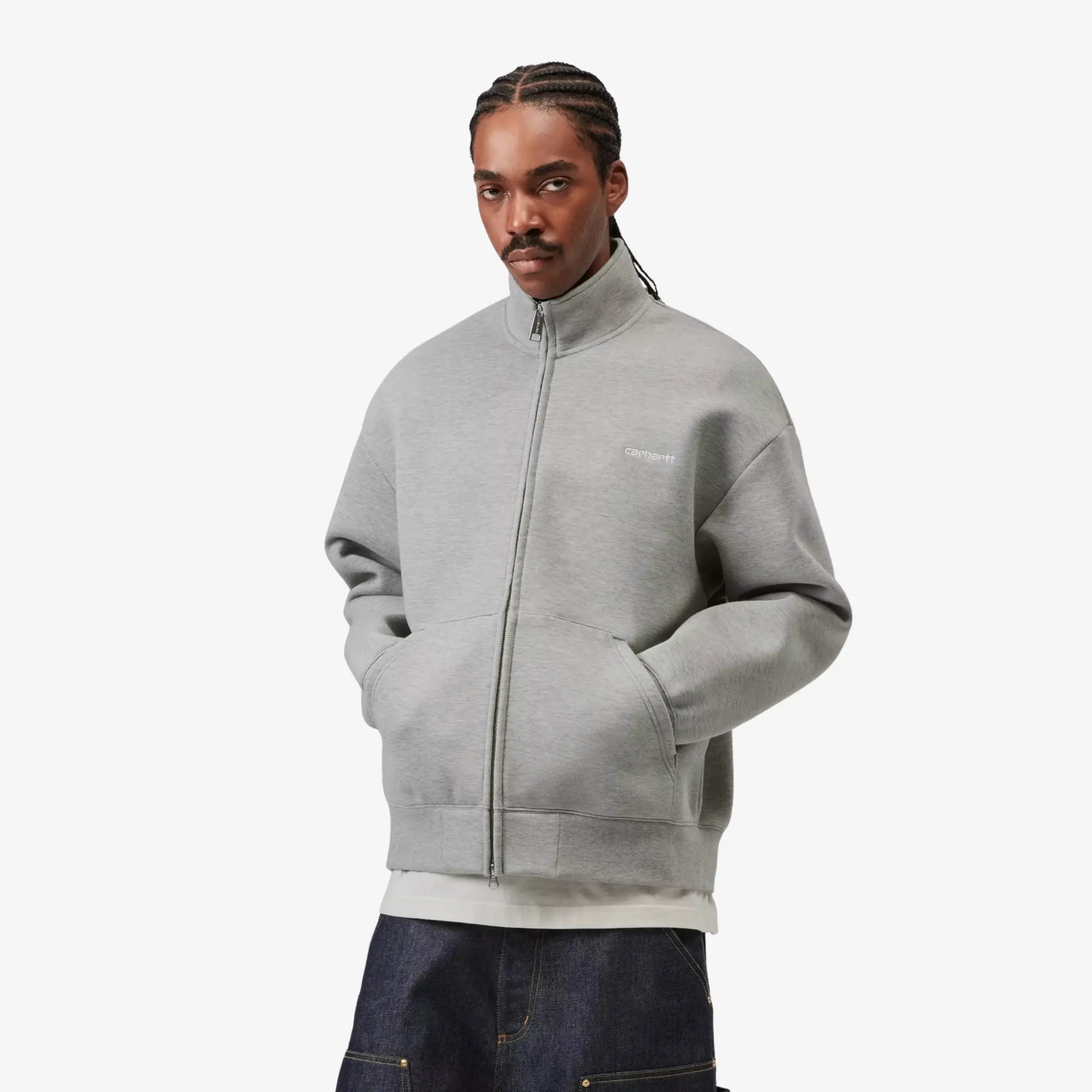 VESTE DE SURVÊTEMENT ZIP ALDA - GREY HEATHER