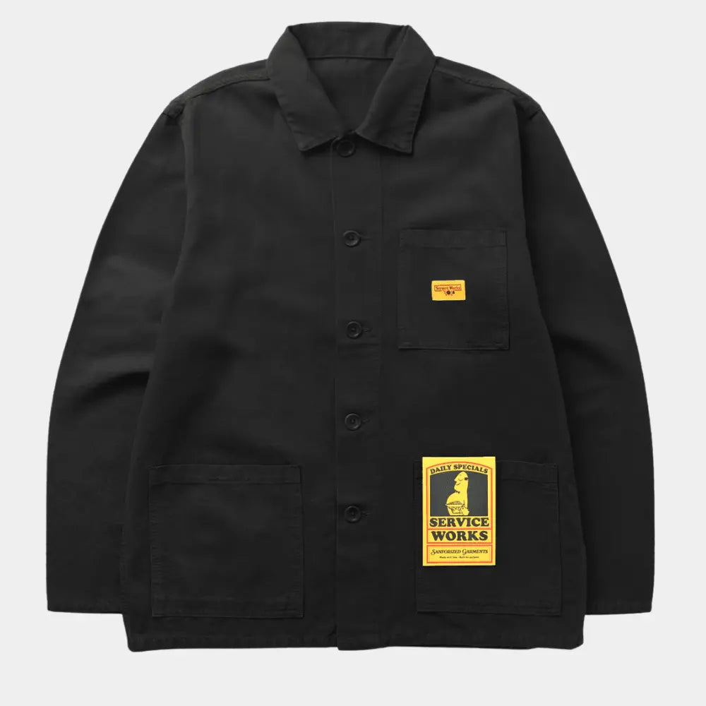 VESTE DE TRAVAIL CANVAS - NOIR SERVICE WORKS -  Klubb