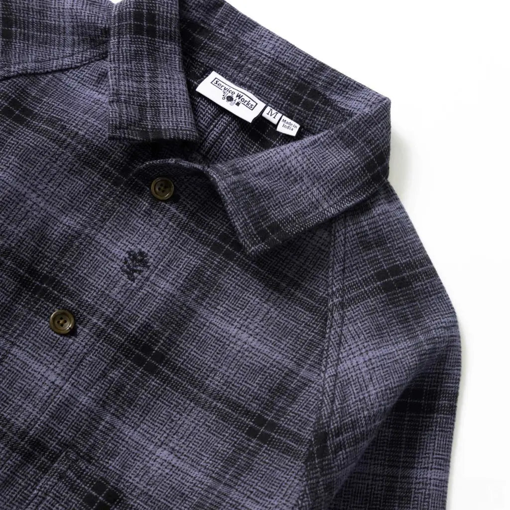 SERVICE WORKS -  VESTE DE TRAVAIL FLANELLE CHARDON - NOIR -  Klubb