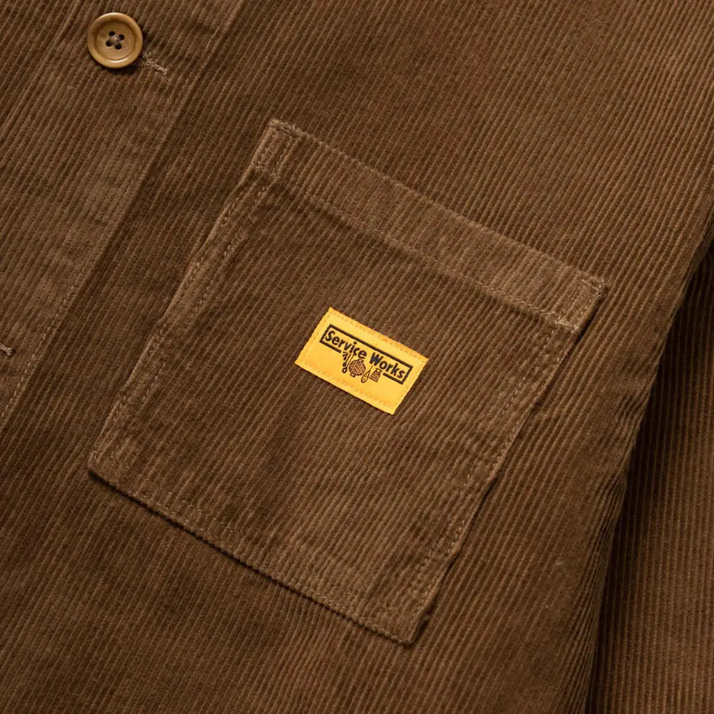 SERVICE WORKS -  VESTE DE TRAVAIL VELOURS - MARRON -  Klubb