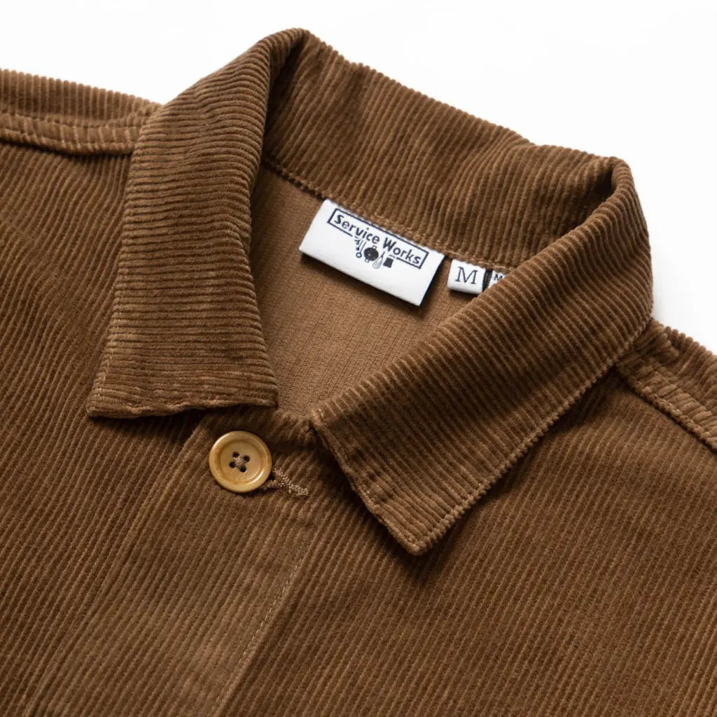 SERVICE WORKS -  VESTE DE TRAVAIL VELOURS - MARRON -  Klubb
