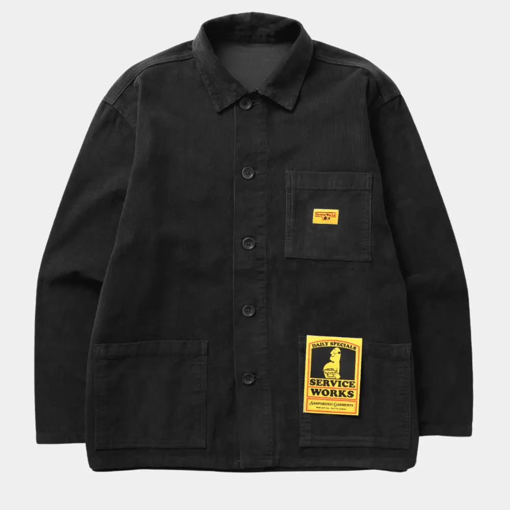 VESTE DE TRAVAIL VELOURS - NOIR SERVICE WORKS -  Klubb