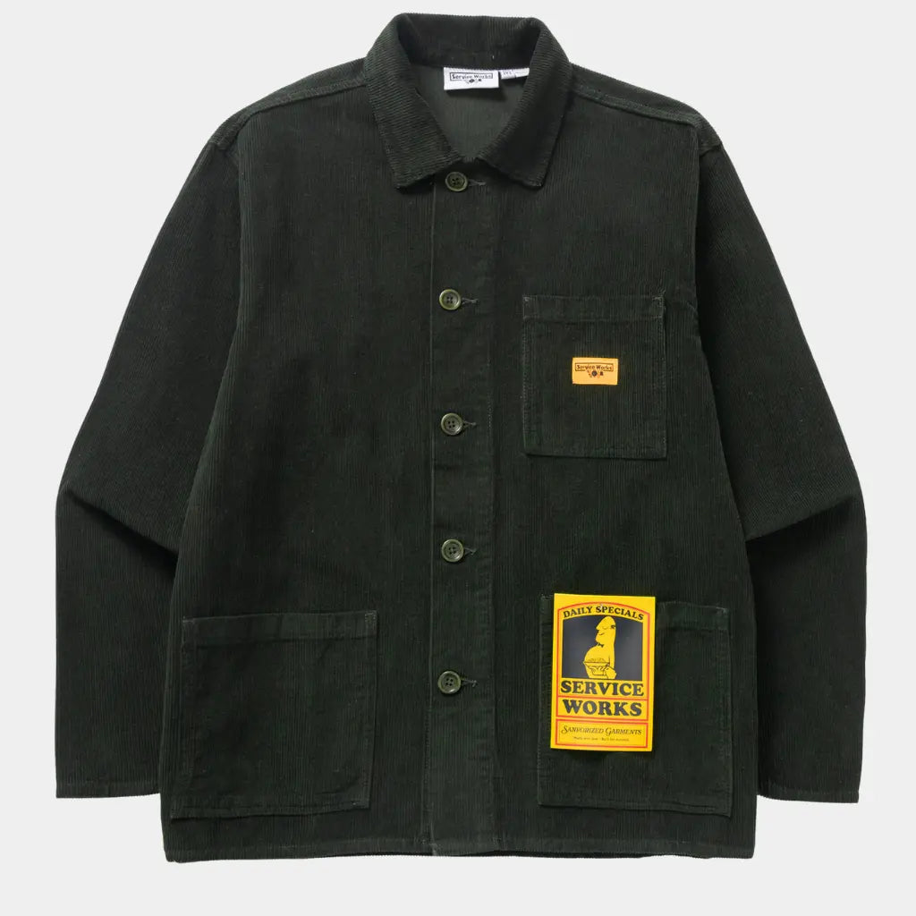 SERVICE WORKS -  VESTE DE TRAVAIL VELOURS - VERT -  Klubb