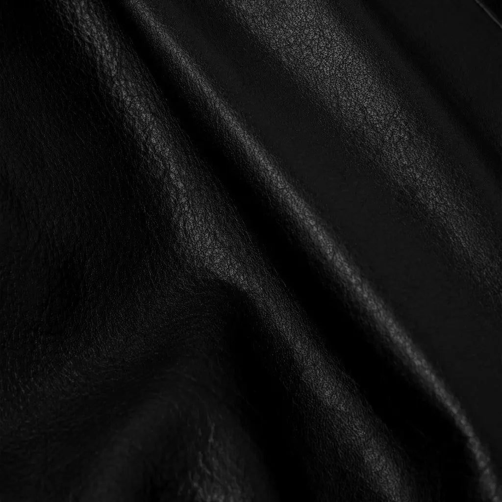 EDWIN -  VESTE DOGMA CUIR NOIR -  Klubb