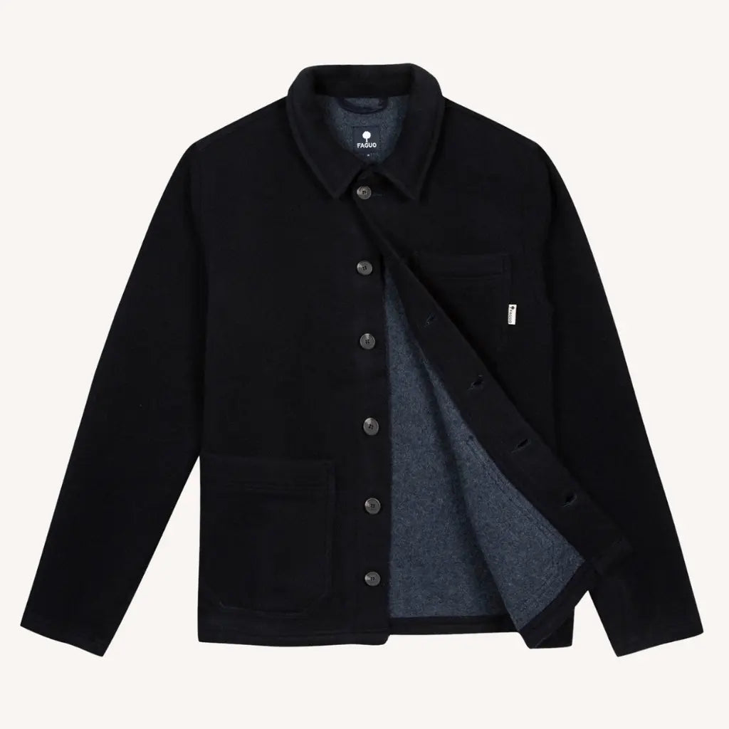 FAGUO -  VESTE LAINE LORGE MARINE -  Klubb