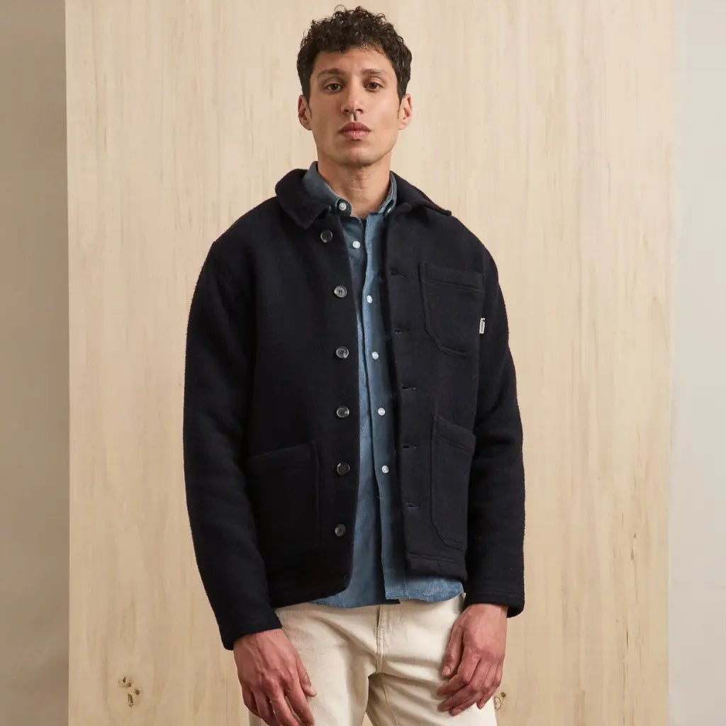 FAGUO -  VESTE LAINE LORGE MARINE -  Klubb
