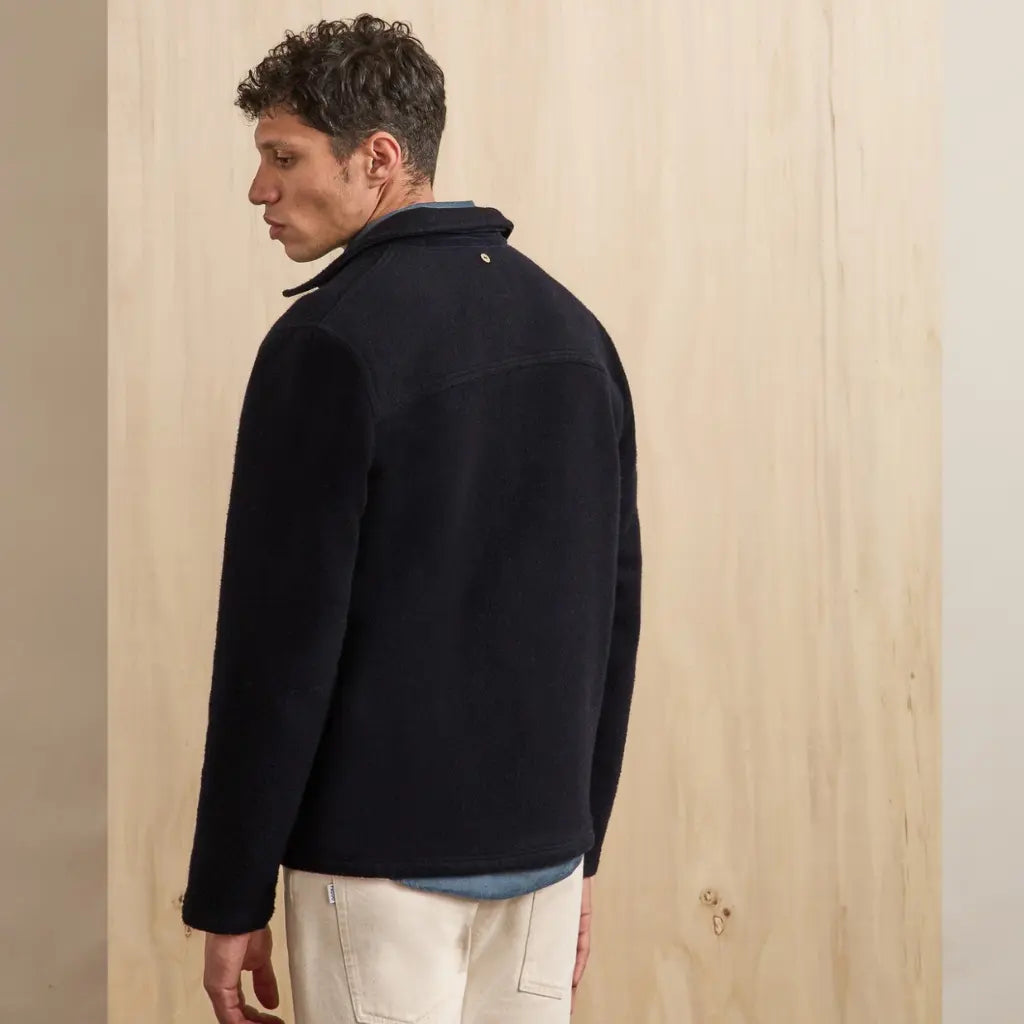 FAGUO -  VESTE LAINE LORGE MARINE -  Klubb