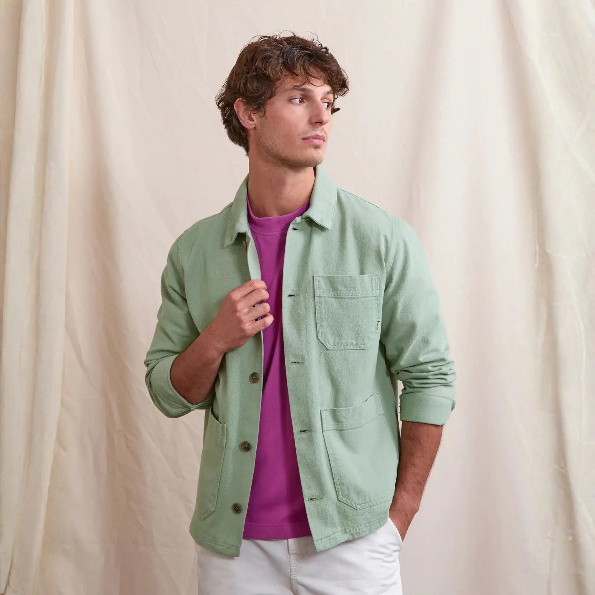 VESTE LORGE VERT CLAIR