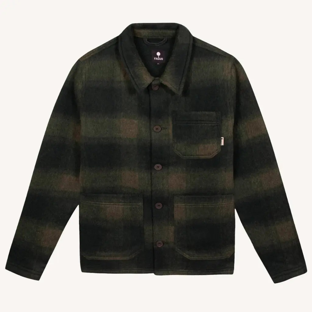FAGUO -  VESTE LORGE VERT & BLEU -  Klubb