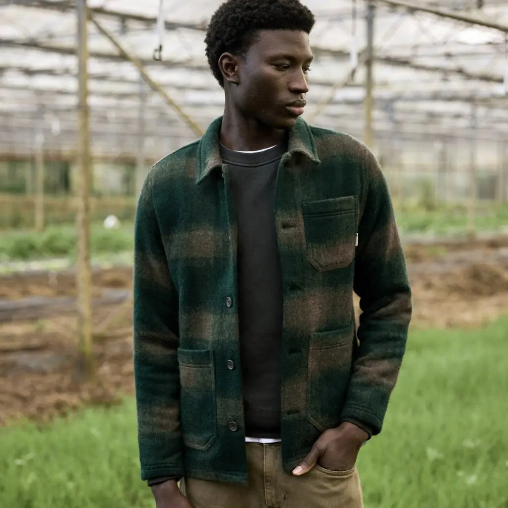FAGUO -  VESTE LORGE VERT & BLEU -  Klubb