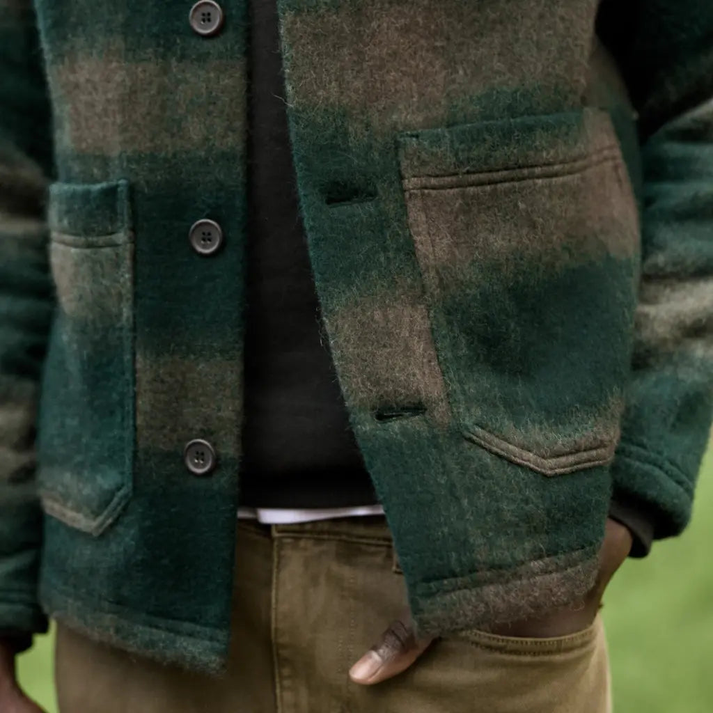 FAGUO -  VESTE LORGE VERT & BLEU -  Klubb