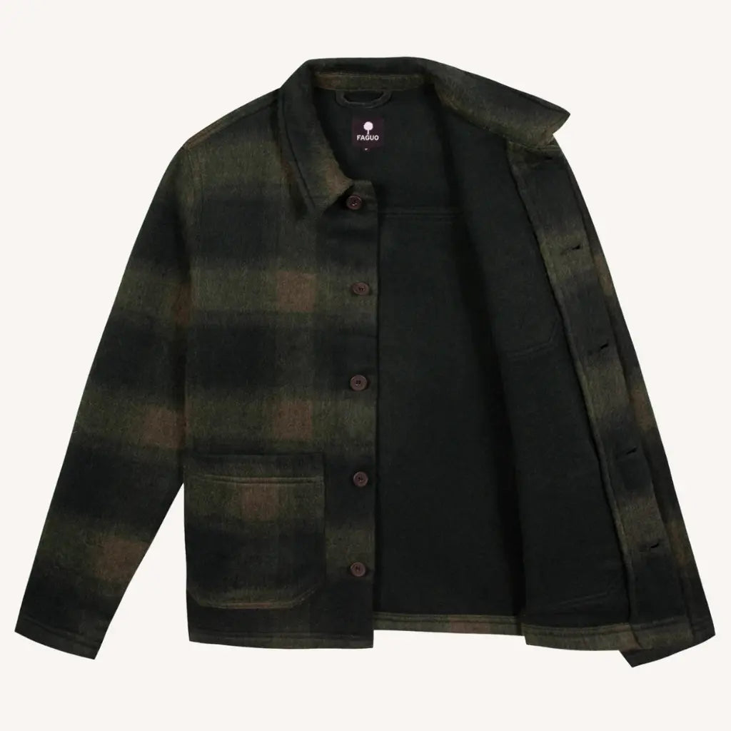 FAGUO -  VESTE LORGE VERT & BLEU -  Klubb