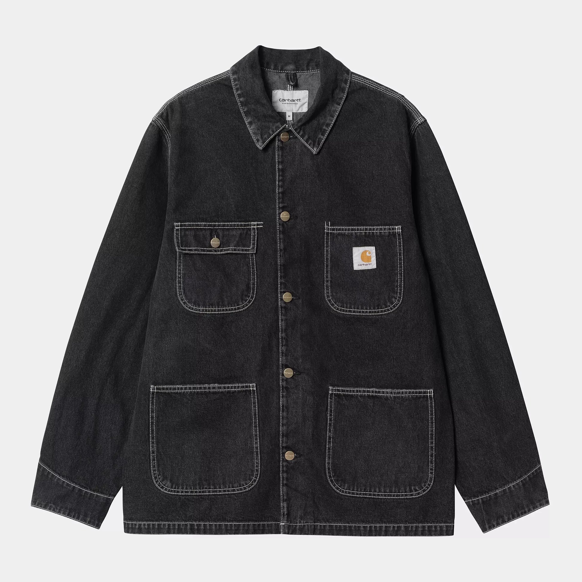 VESTE OG CHORE BLACK STONE WASHED CARHARTT WIP -  Klubb