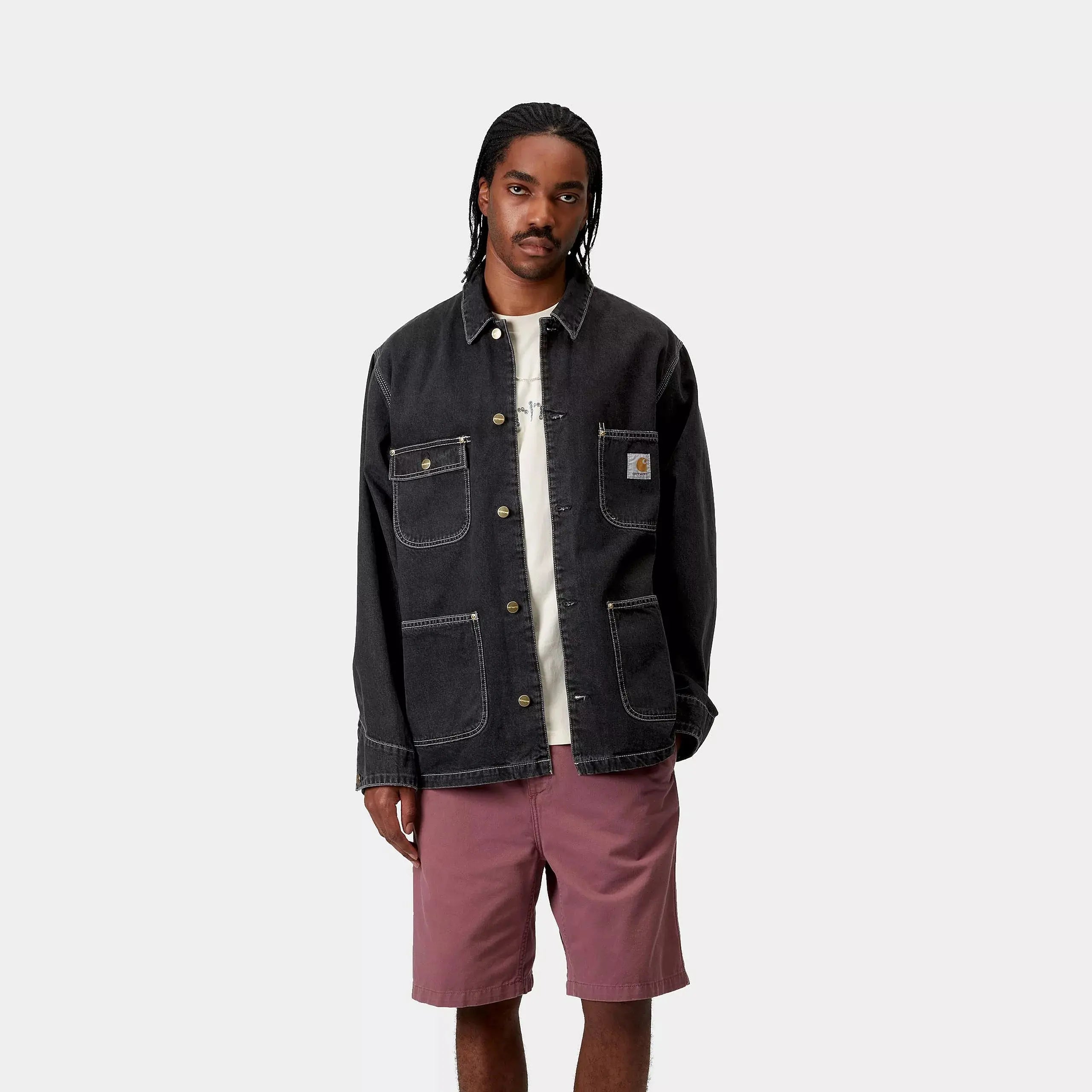VESTE OG CHORE BLACK STONE WASHED CARHARTT WIP -  Klubb