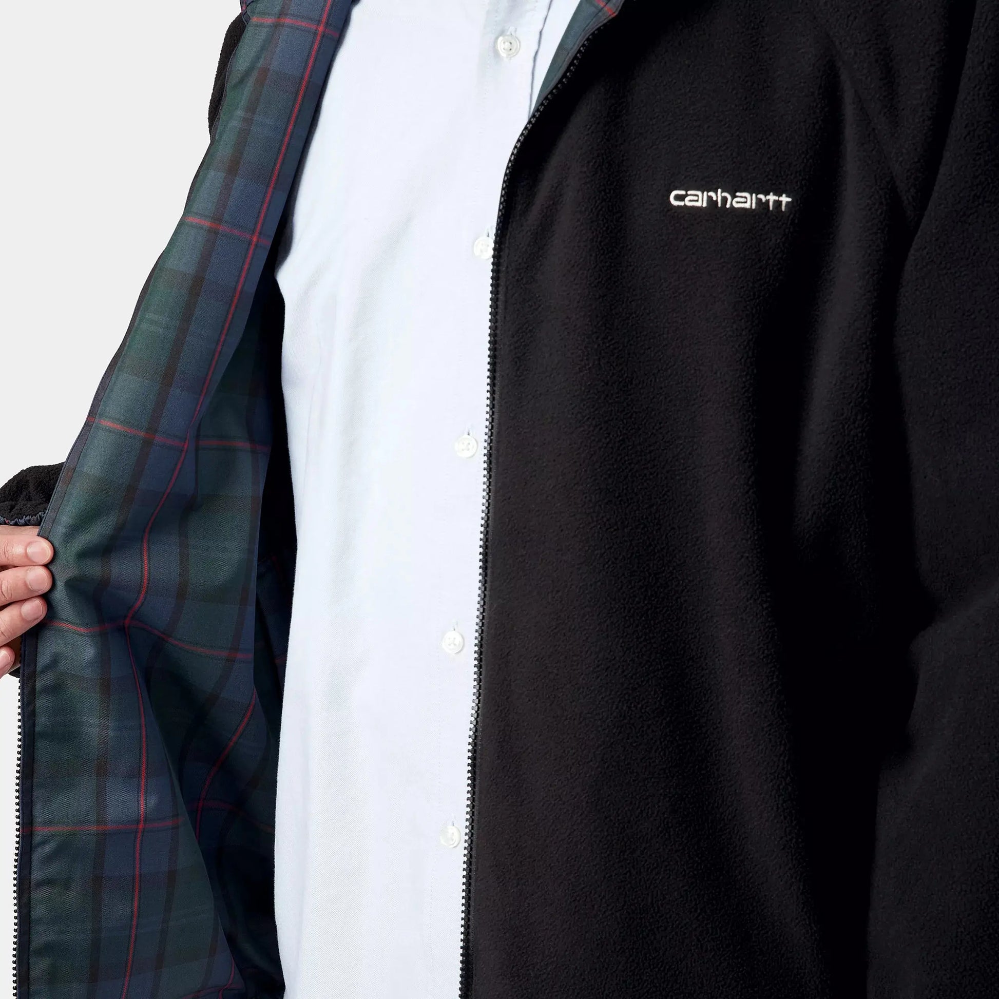 CARHARTT WIP -  VESTE RÉVERSIBLE PLANER CHECK BLEU -  Klubb