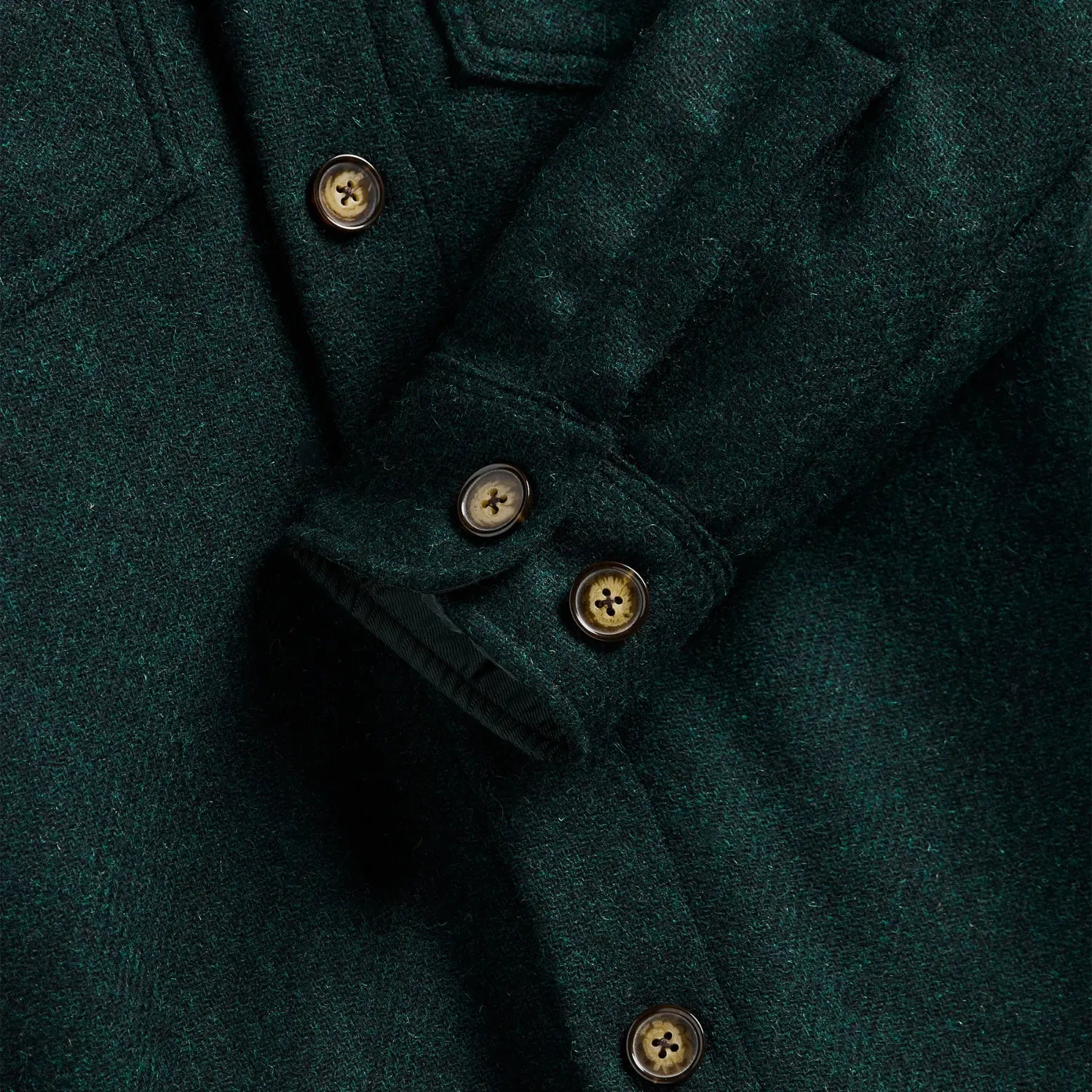 VESTE SURCHEMISE LAINE - VERT PORTUGUESE FLANNEL -  Klubb