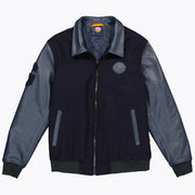 VESTE VARSITY CUIR & LAINE GULF -  Klubb