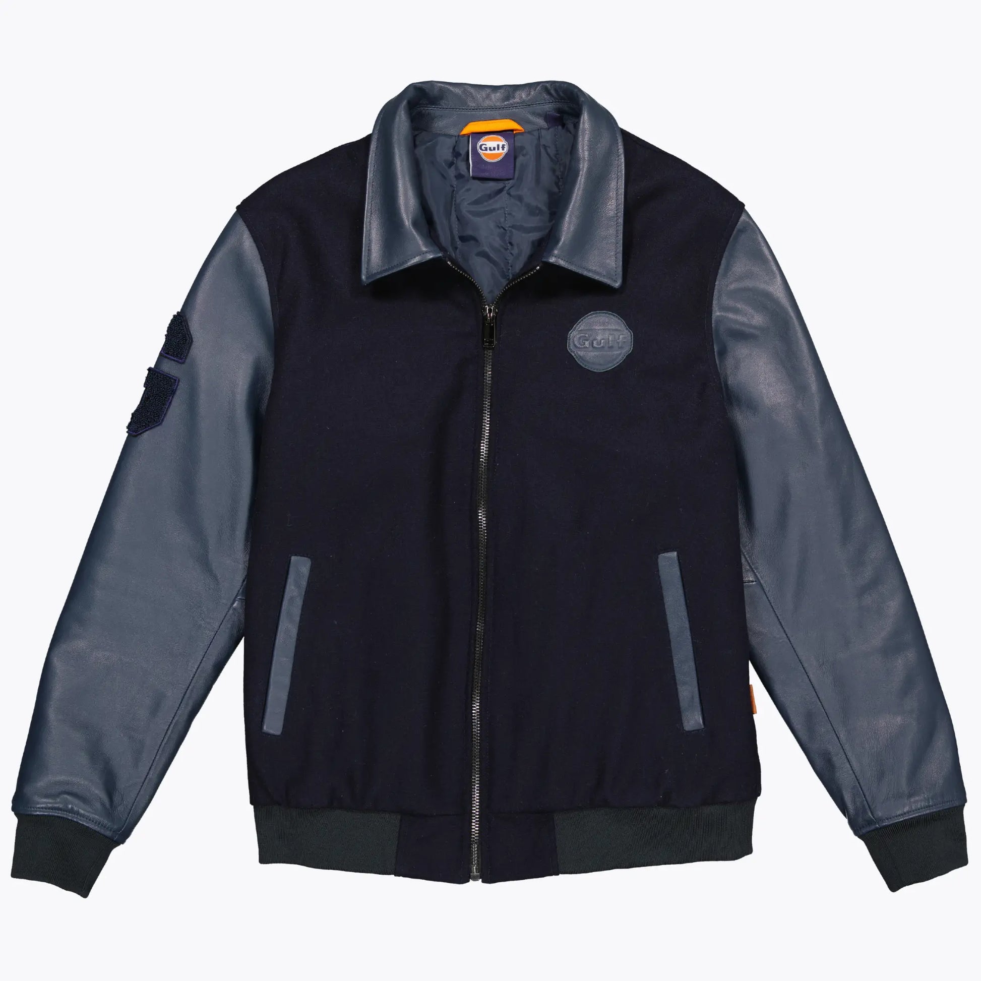 VESTE VARSITY CUIR & LAINE GULF -  Klubb